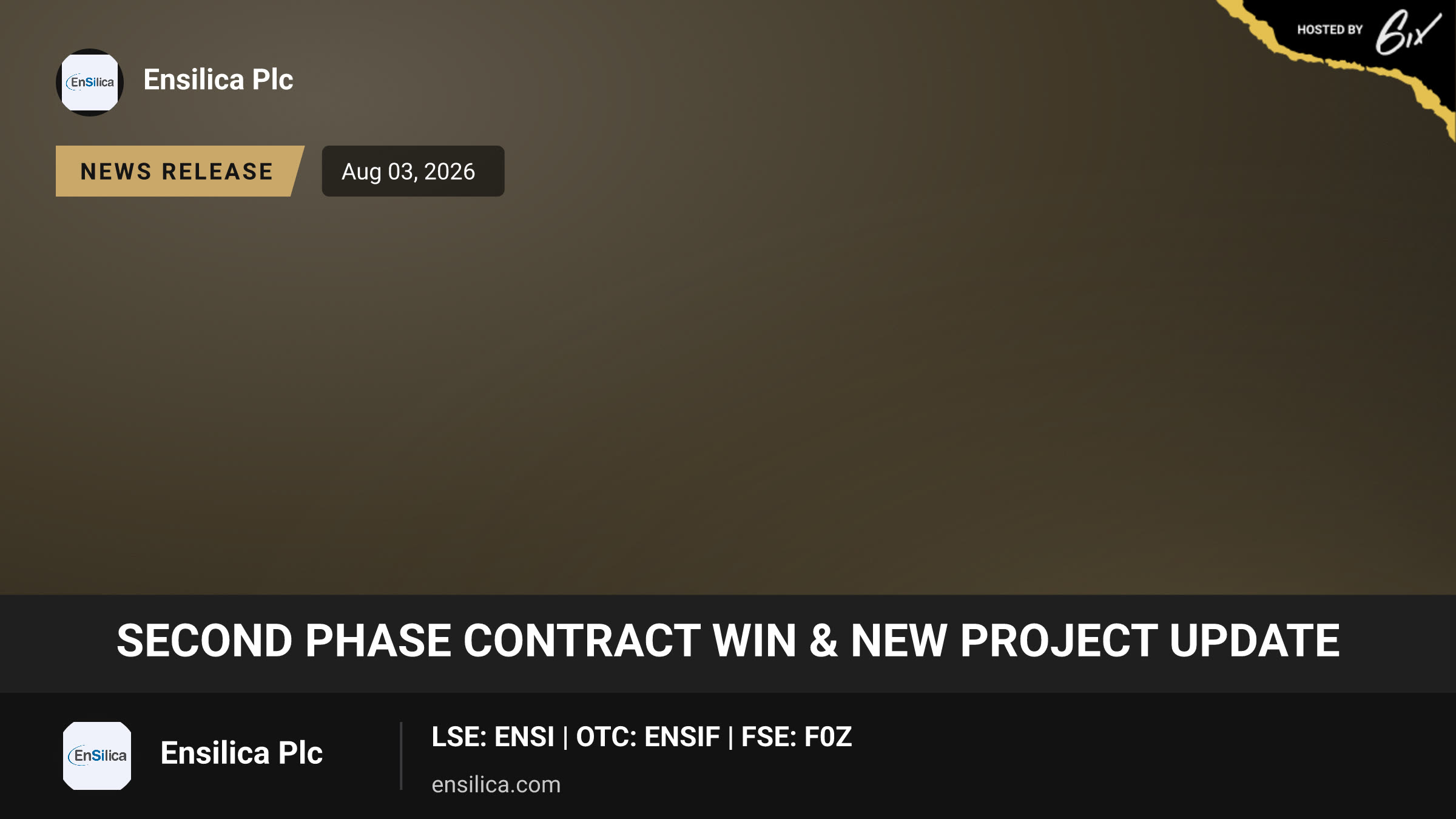 Second Phase Contract Win & New Project Update