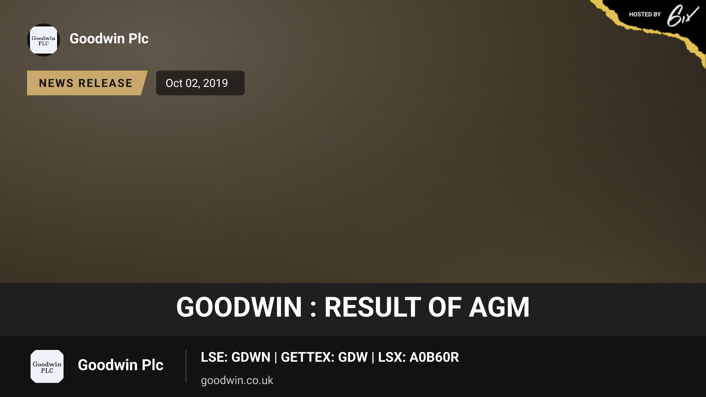 Goodwin : Result of AGM