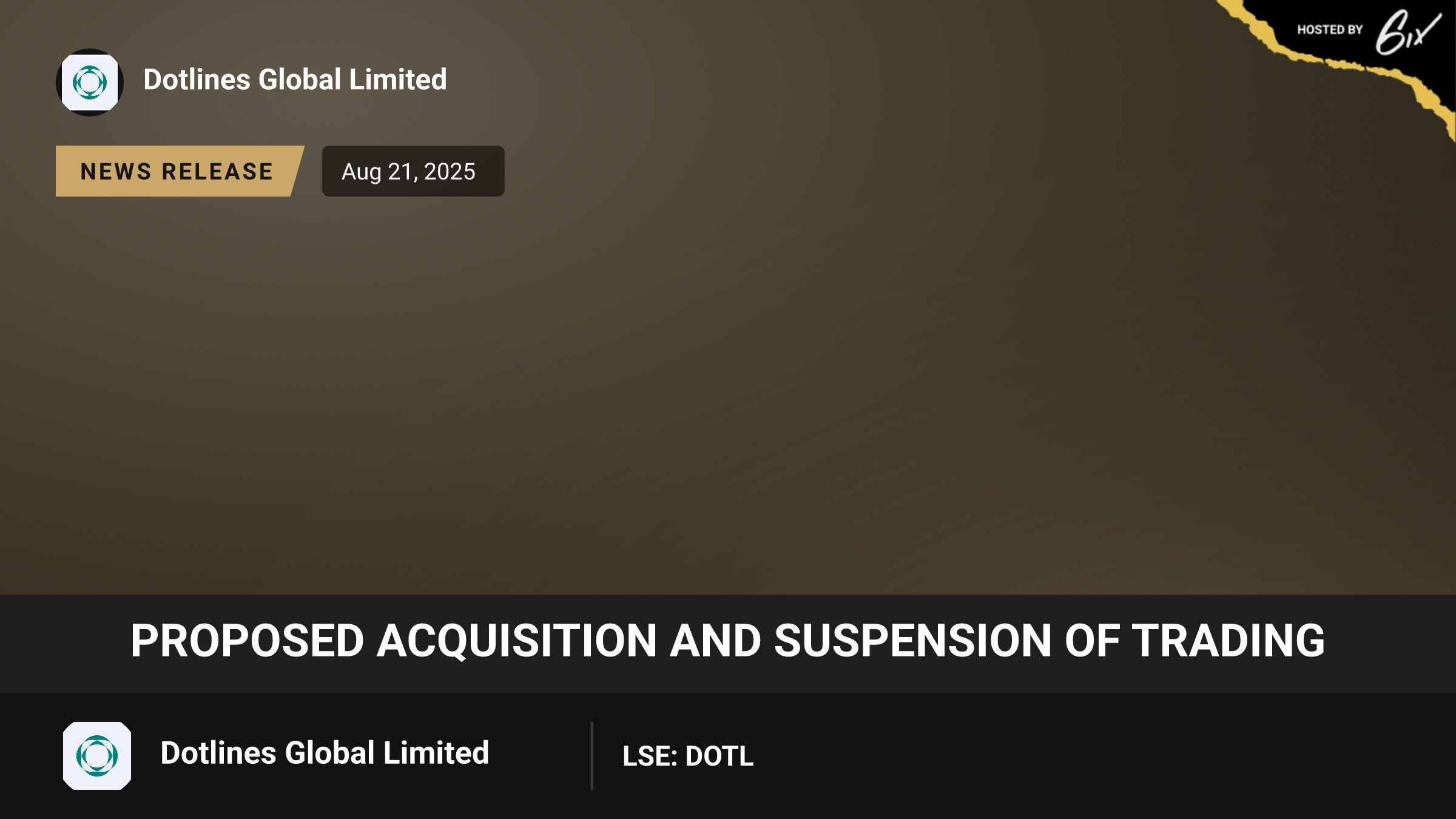Proposed Acquisition and Suspension of Trading