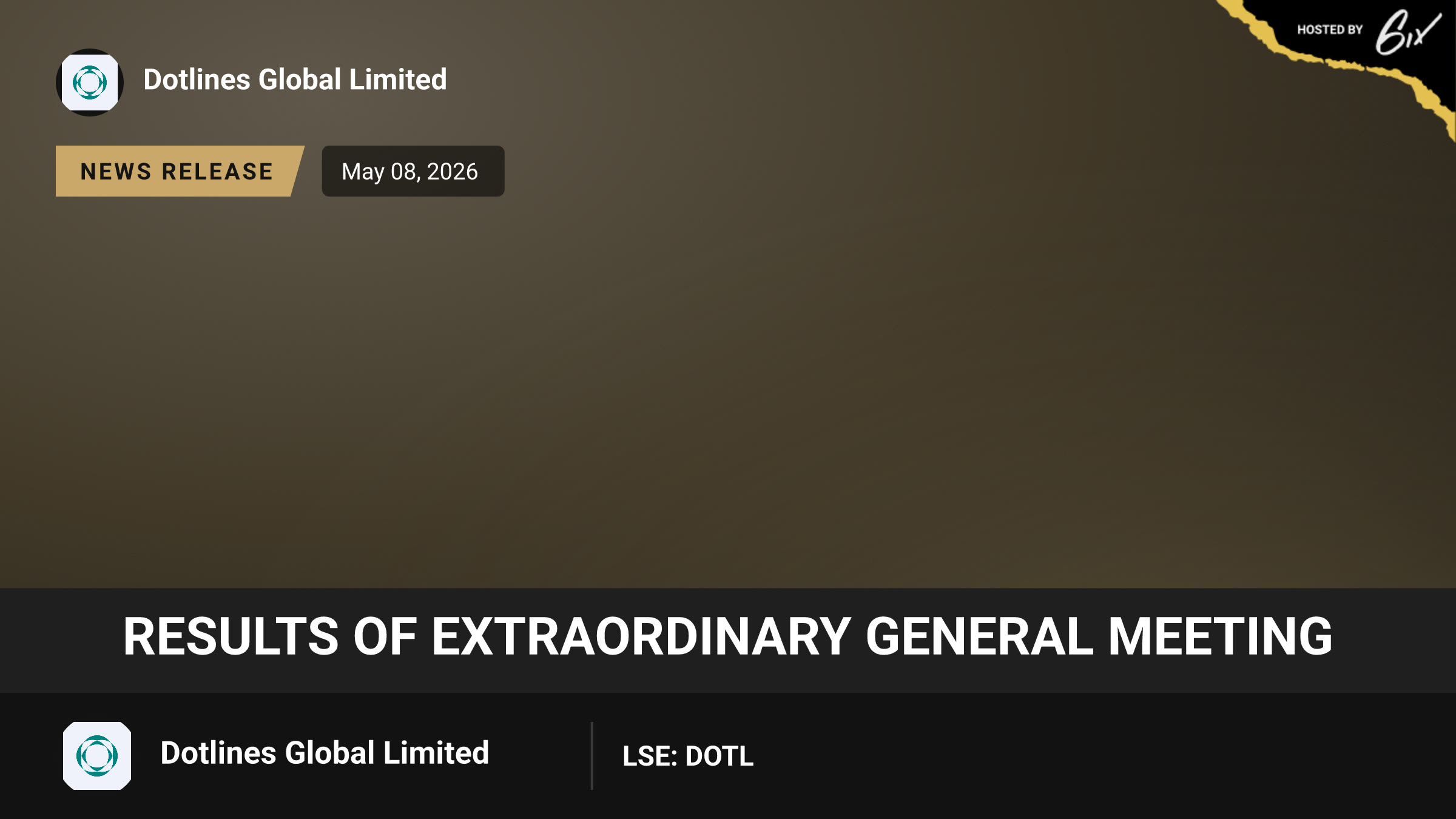 Results of Extraordinary General Meeting