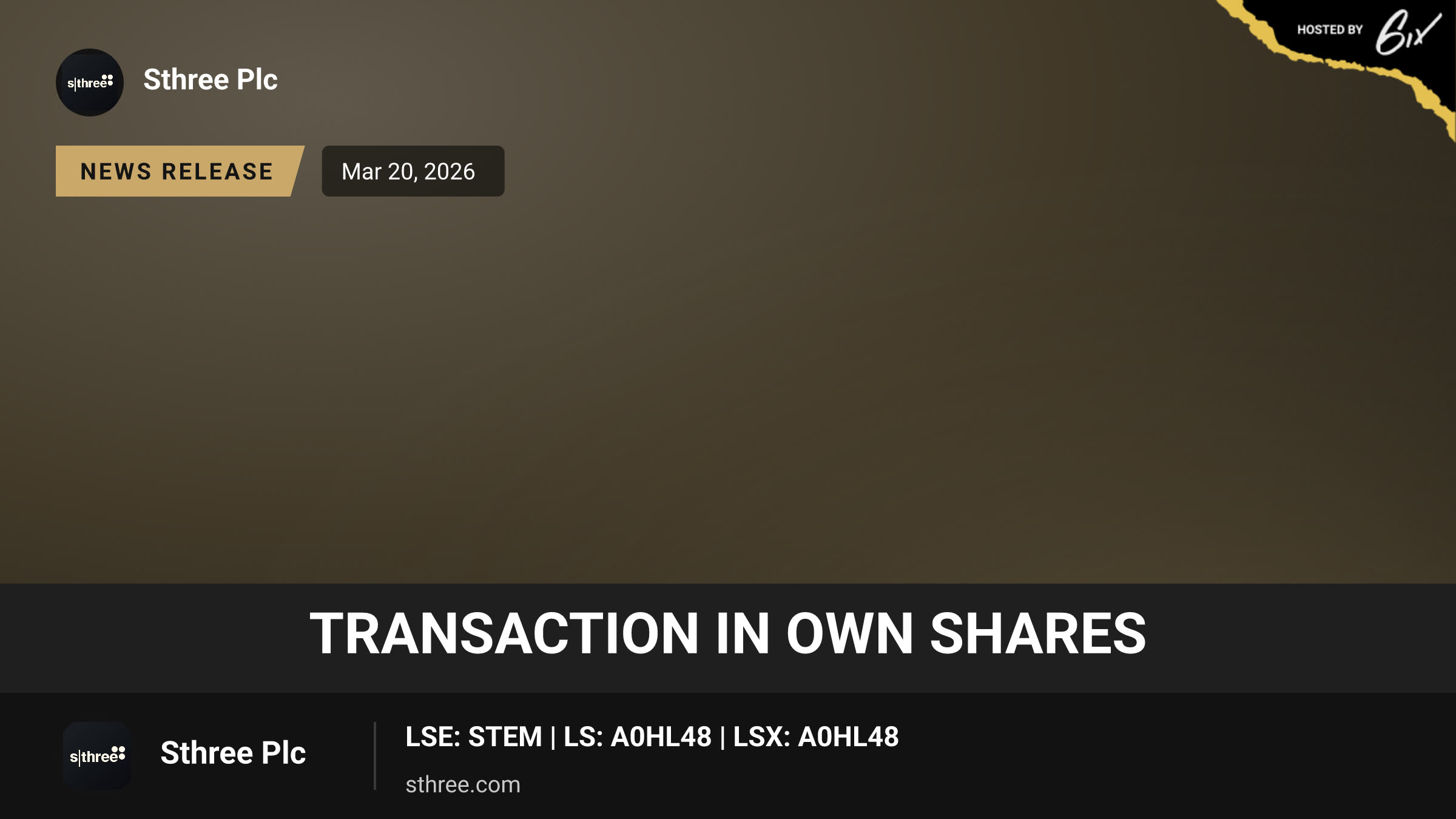 Transaction in Own Shares