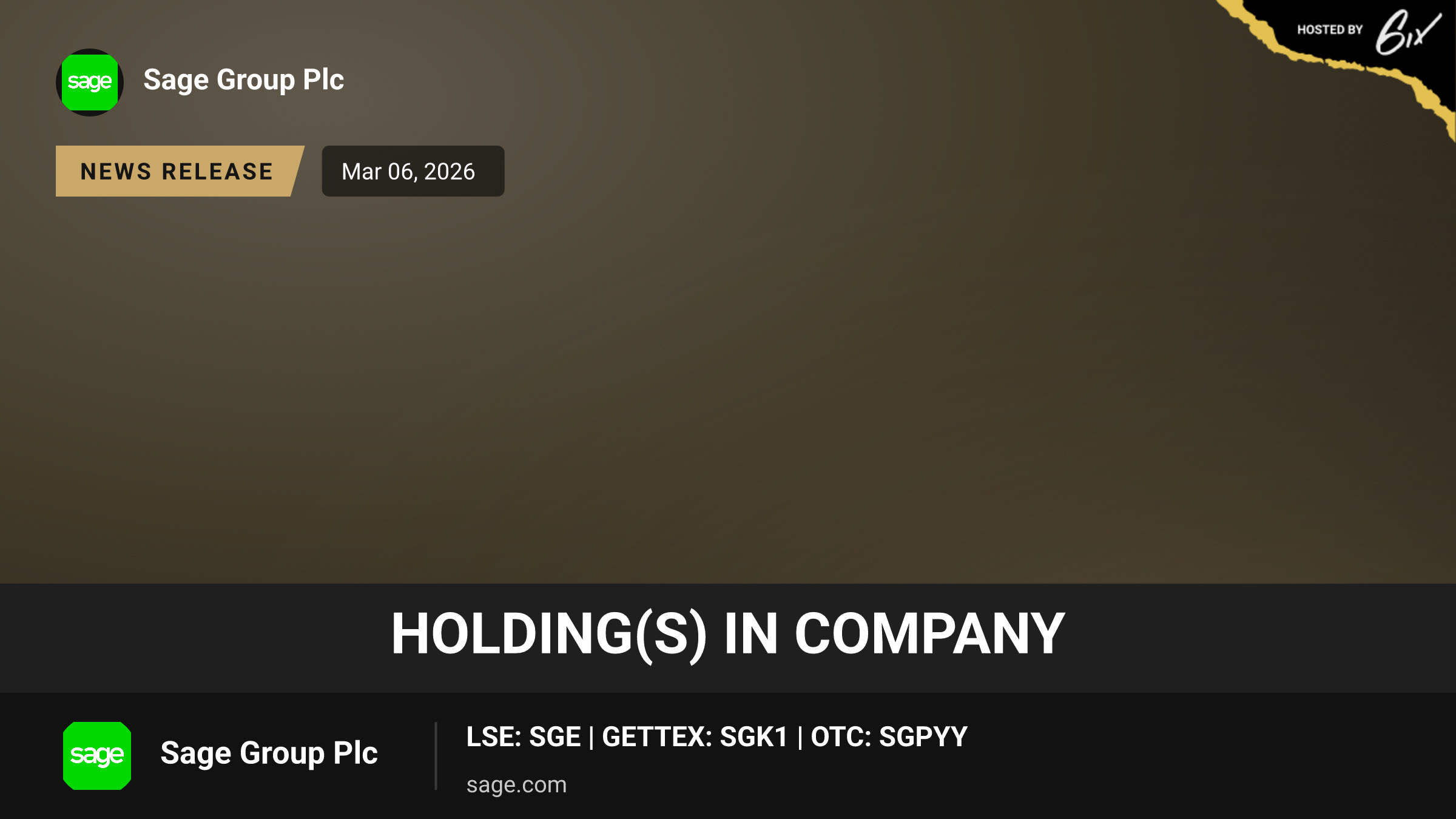 Holding(s) in Company