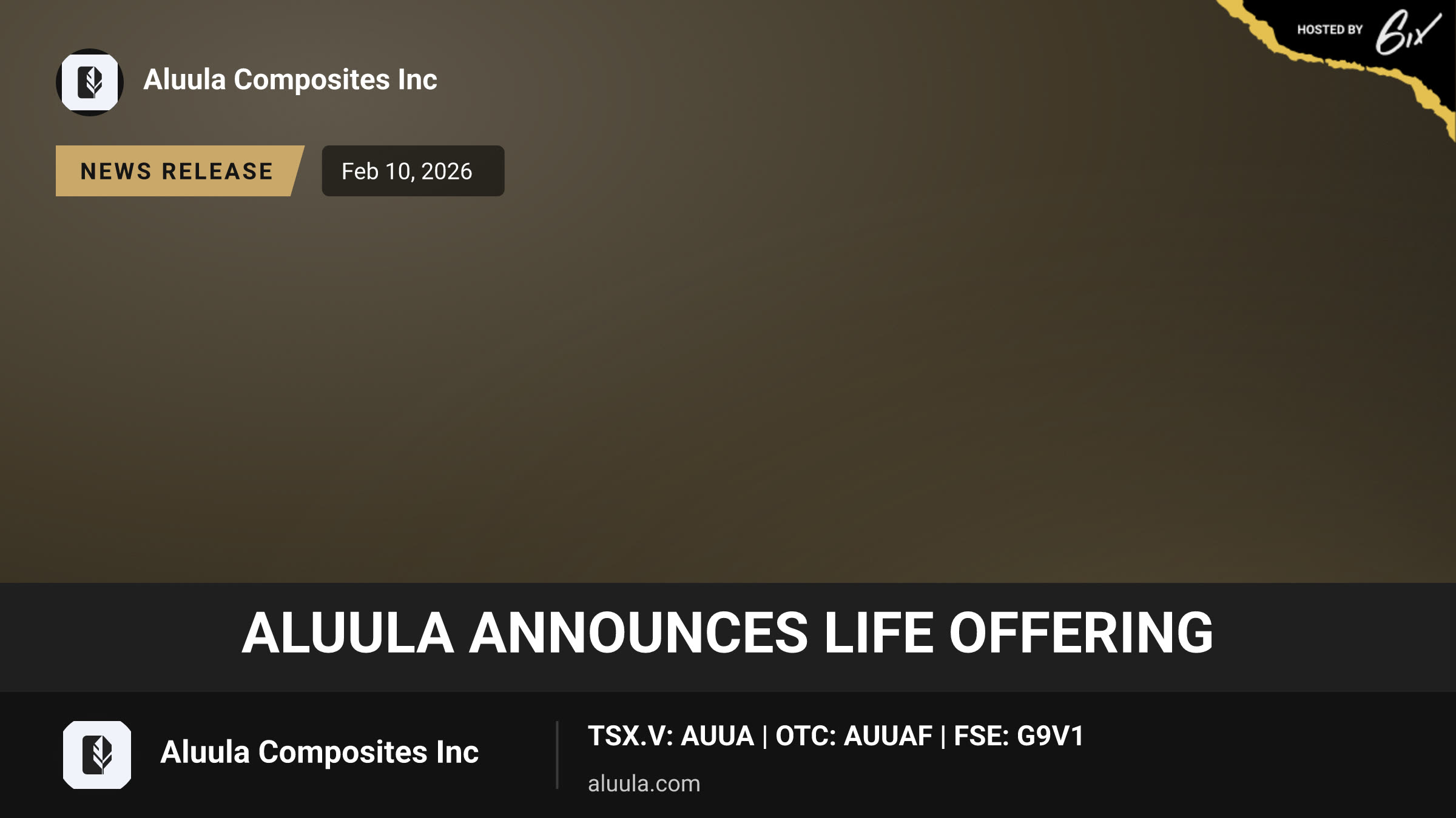 ALUULA Announces LIFE Offering