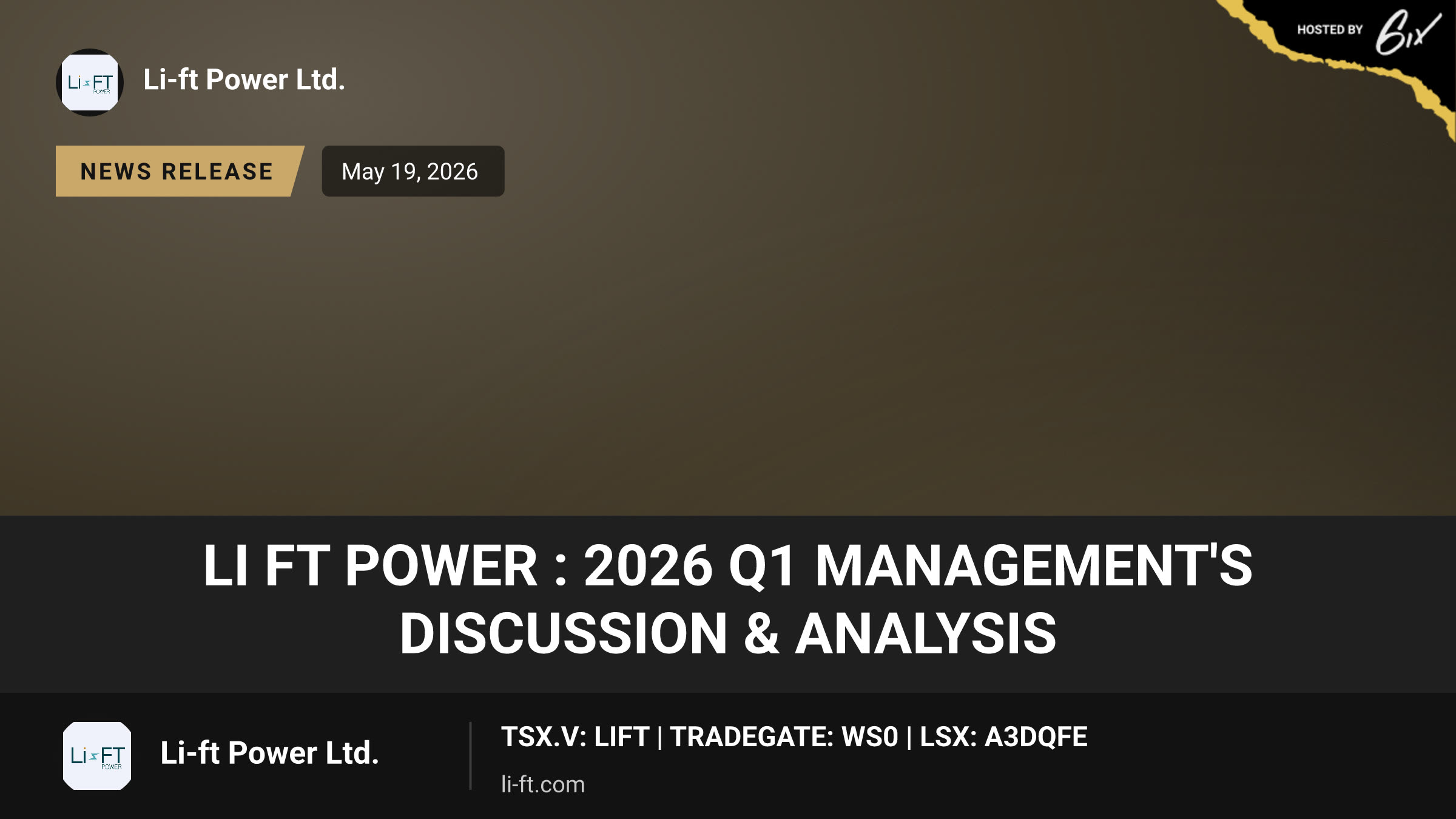 Li FT Power : 2026 Q1 Management's Discussion & Analysis