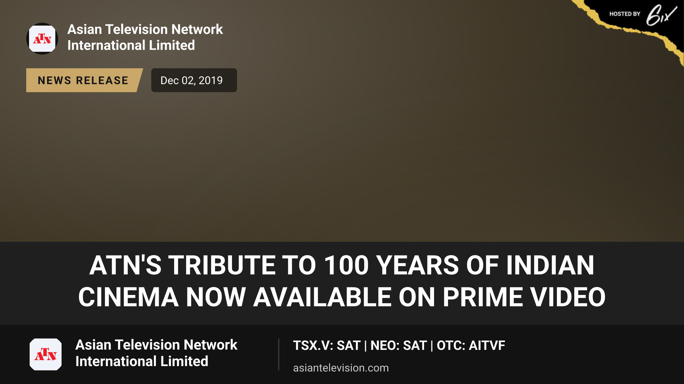 ATN's TRIBUTE TO 100 YEARS OF INDIAN CINEMA Now Available on Prime Video