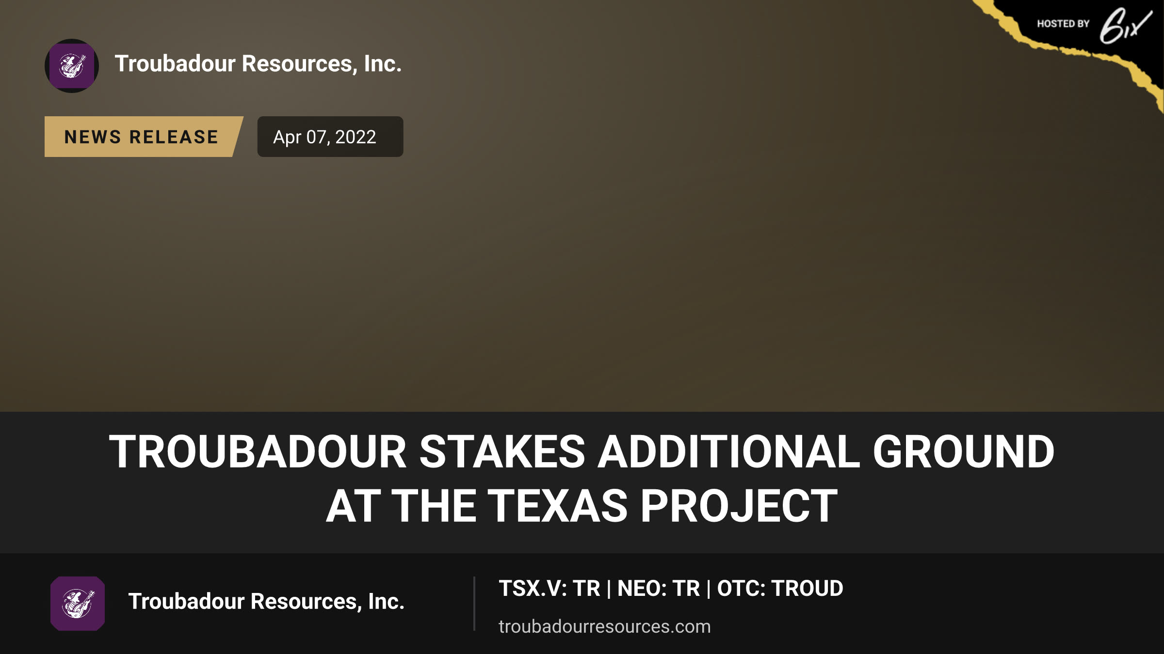 Troubadour Stakes Additional Ground at the Texas Project
