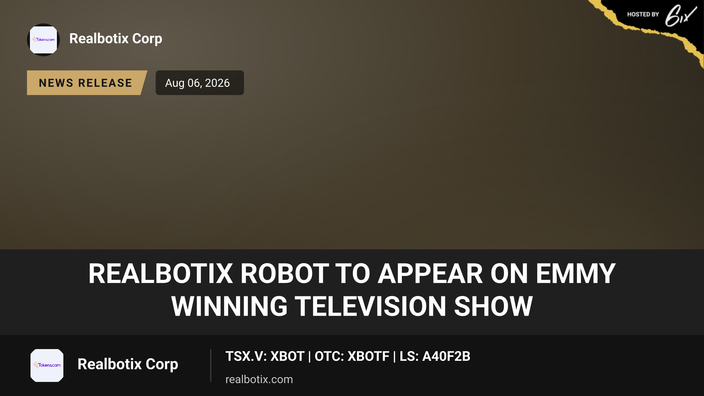 Realbotix Robot to Appear on Emmy Winning Television Show