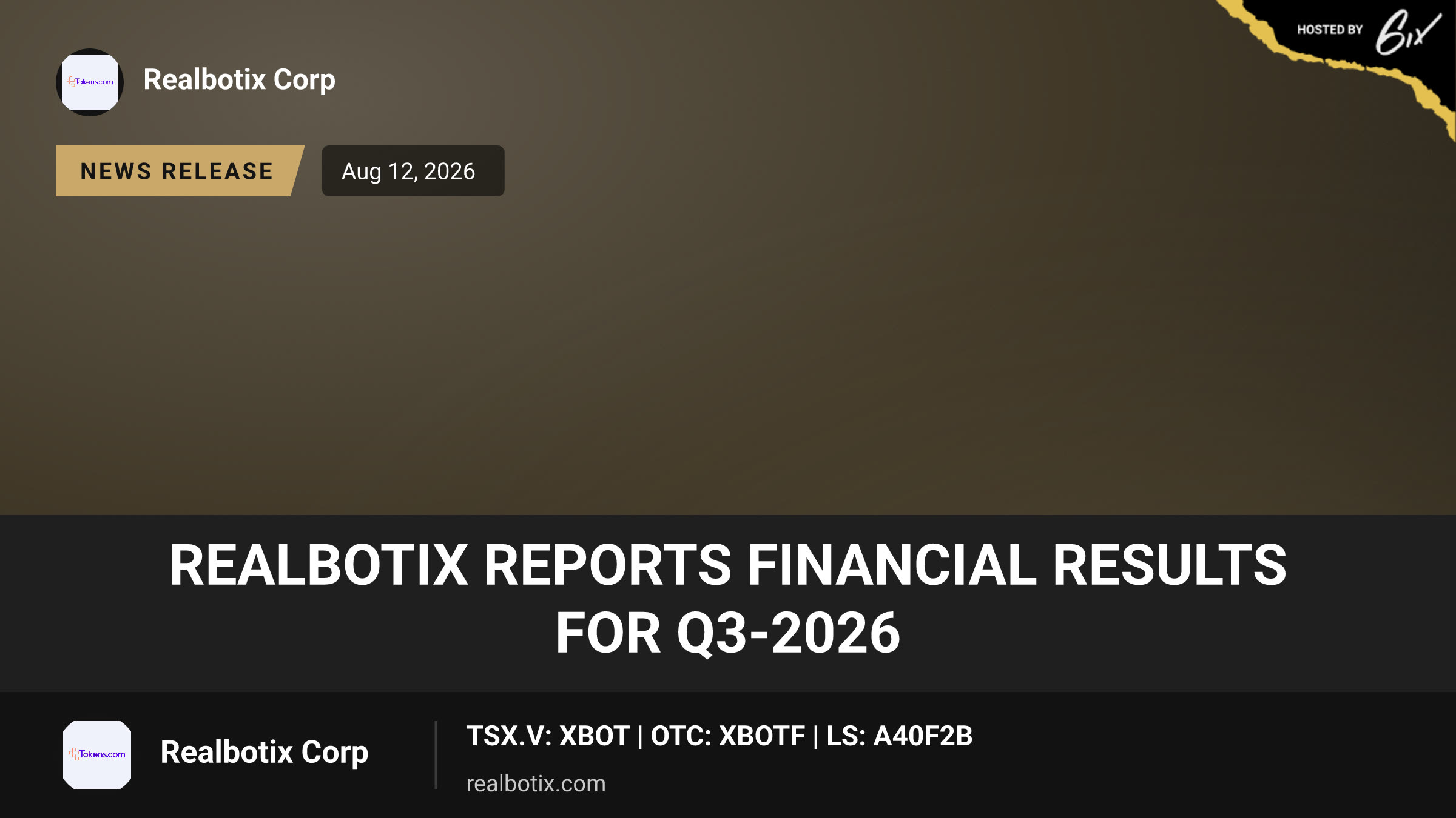Realbotix Reports Financial Results for Q3-2026