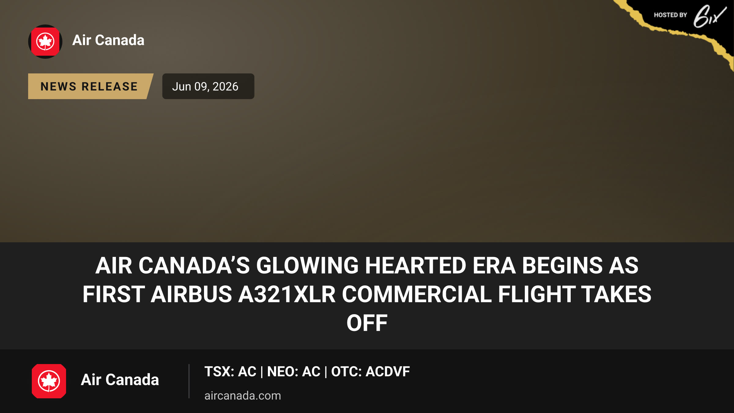 Air Canada’s Glowing Hearted Era Begins as First Airbus A321XLR Commercial Flight Takes Off