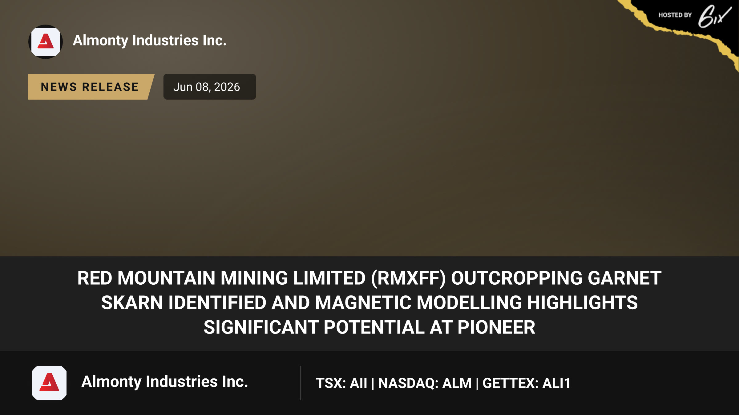 Red Mountain Mining Limited (RMXFF) Outcropping Garnet Skarn Identified and Magnetic Modelling Highlights Significant Potential at Pioneer