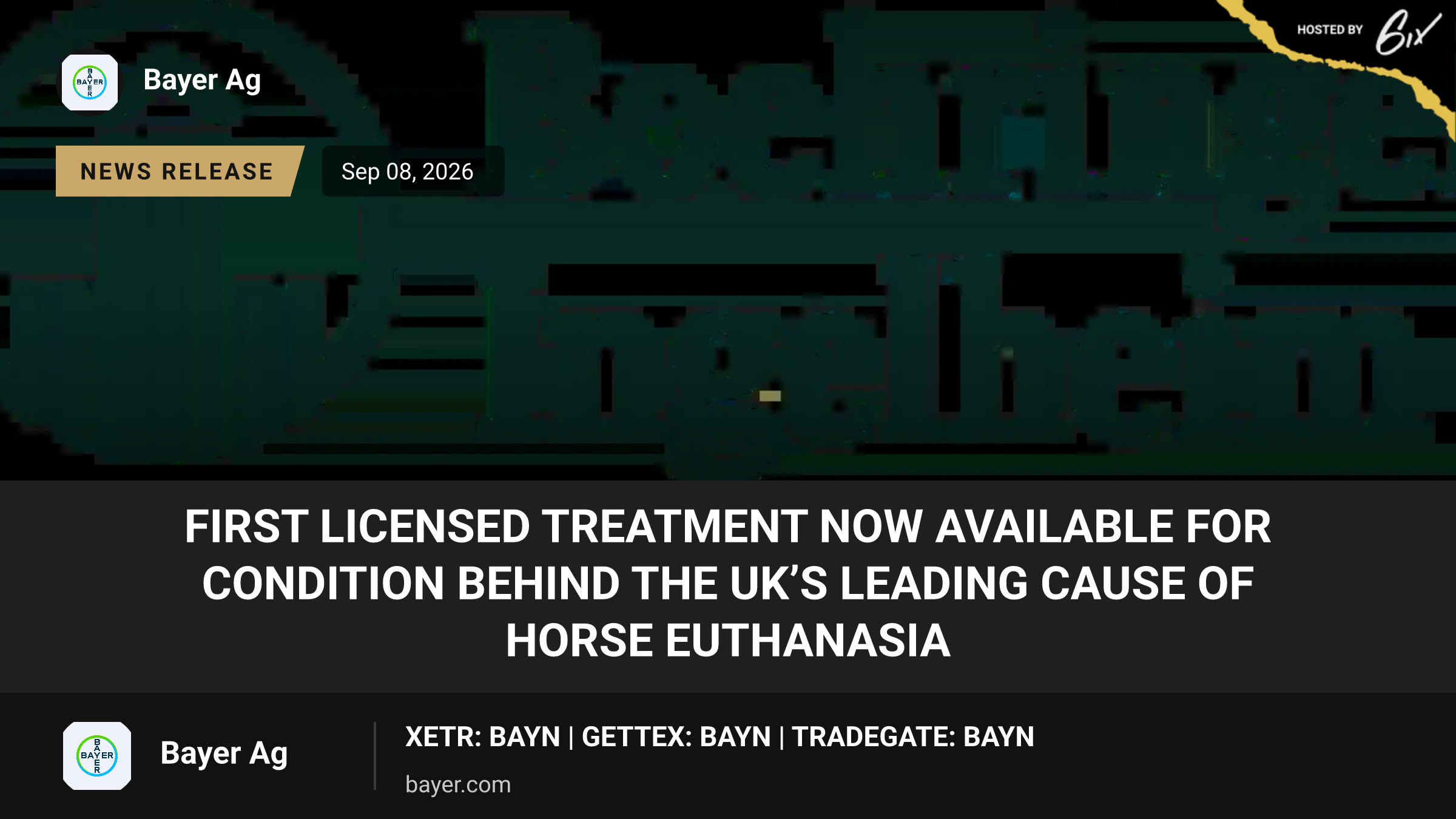 First licensed treatment now available for condition behind the UK’s leading cause of horse euthanasia