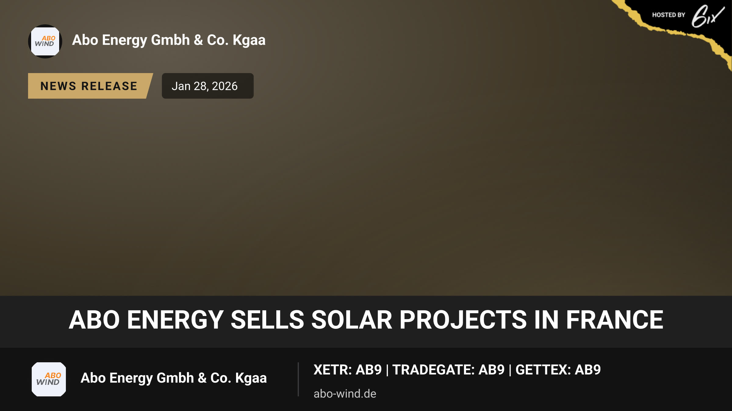 ABO Energy Sells Solar Projects in France