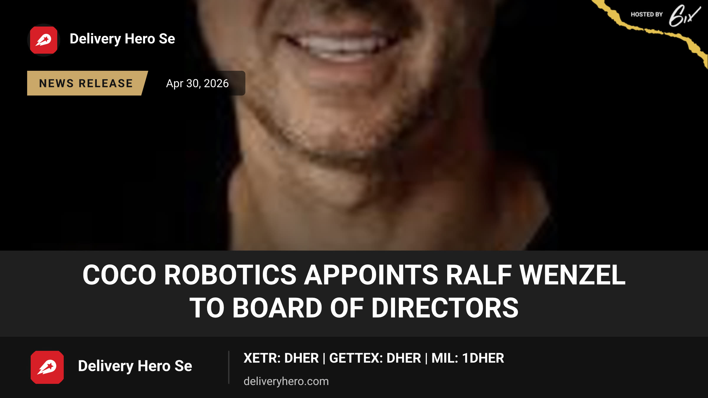 Coco Robotics Appoints Ralf Wenzel to Board of Directors