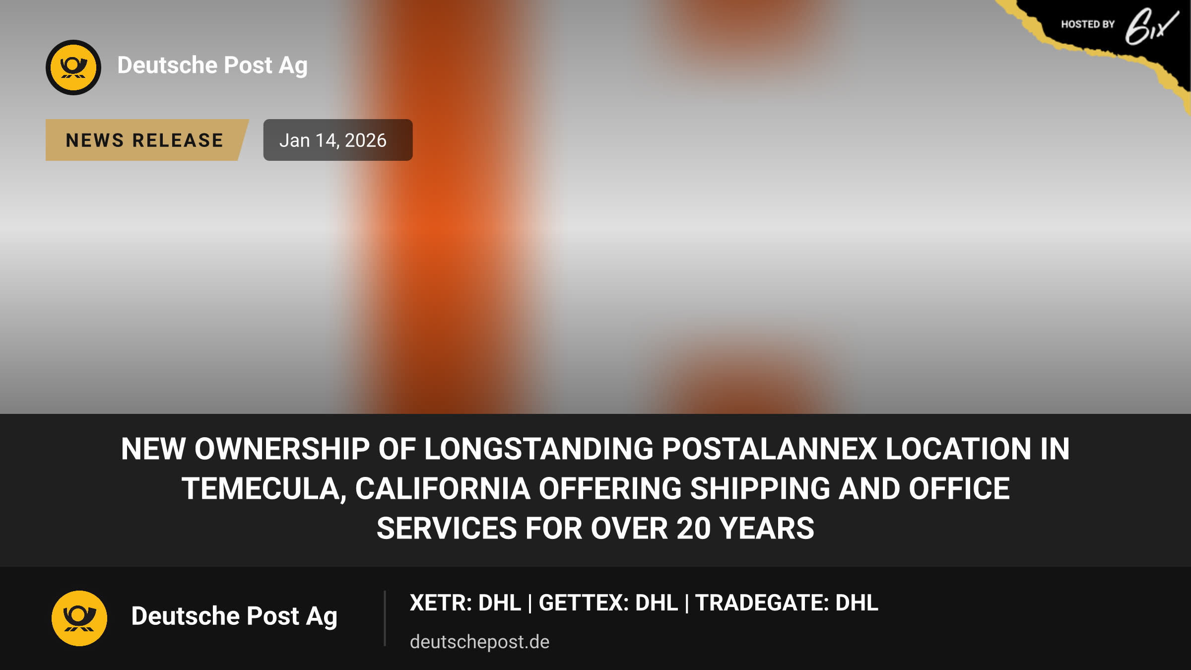 New Ownership of Longstanding PostalAnnex Location in Temecula, California Offering Shipping and Office Services for Over 20 Years