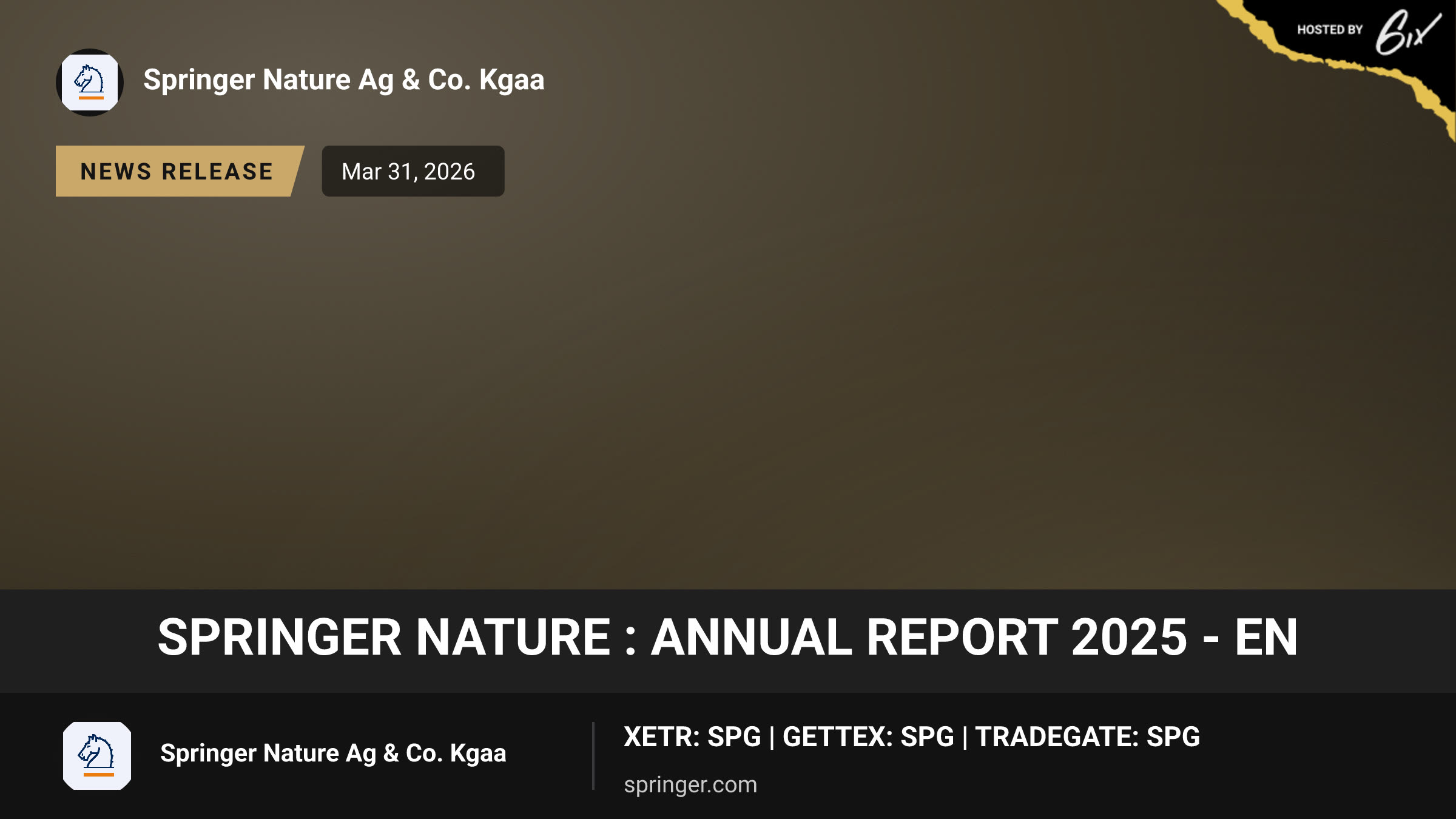 Springer Nature : Annual Report 2025 - EN