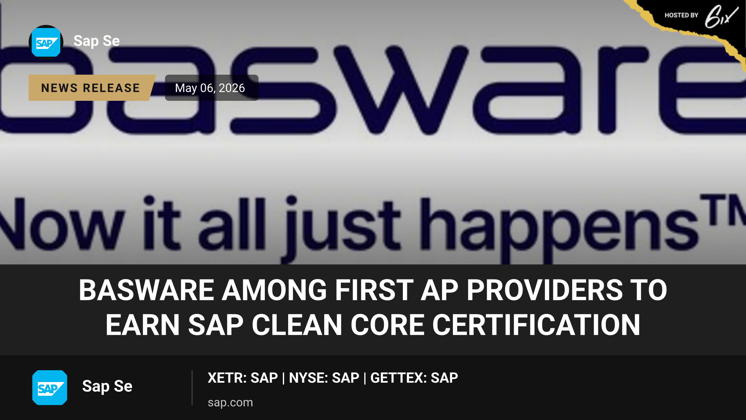 Basware Among First AP Providers to Earn SAP Clean Core Certification