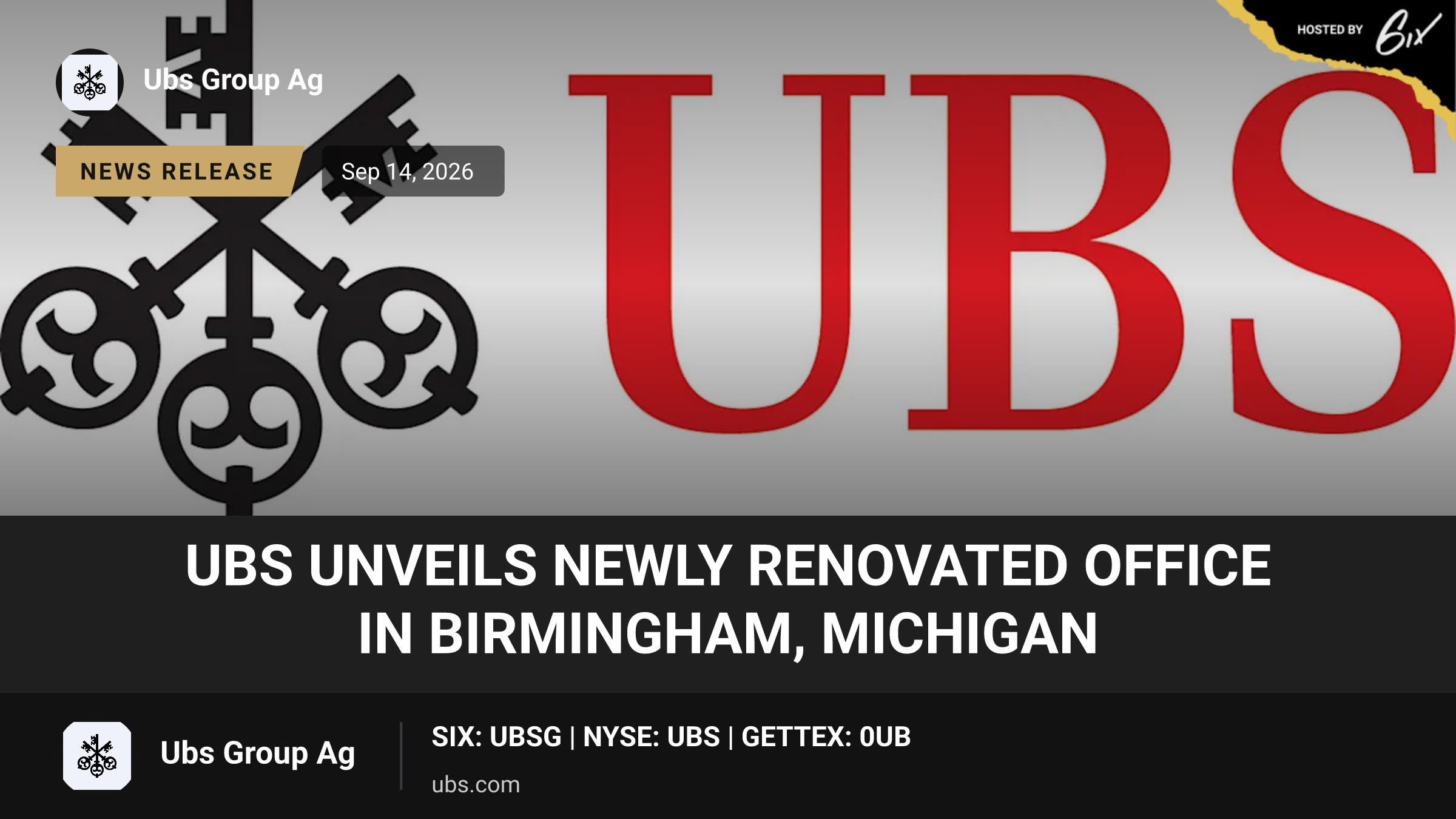 UBS Unveils Newly Renovated Office in Birmingham, Michigan