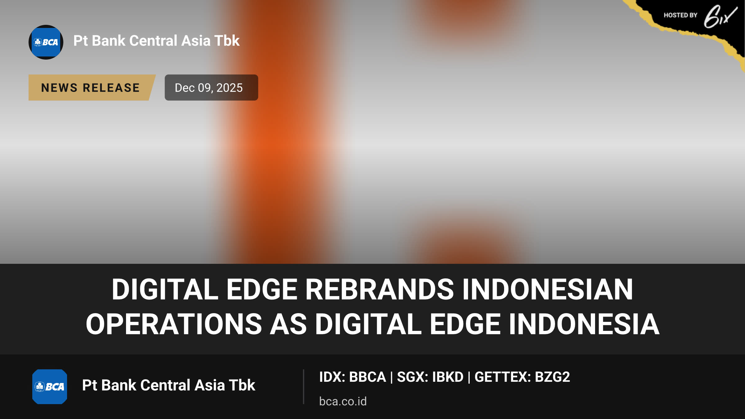 Digital Edge rebrands Indonesian Operations as Digital Edge Indonesia