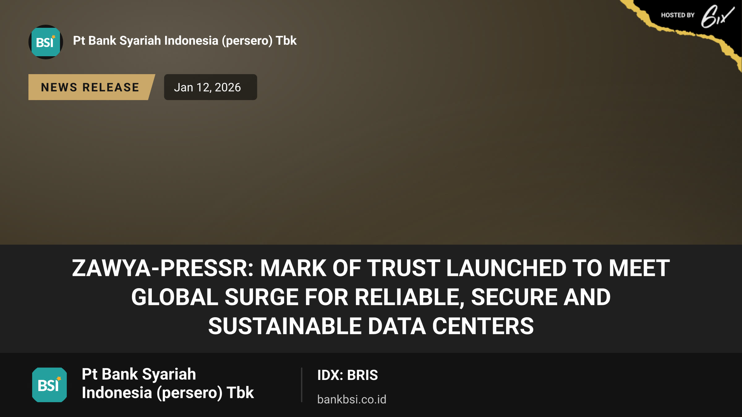 ZAWYA-PRESSR: Mark of Trust launched to meet global surge for reliable, secure and sustainable data centers