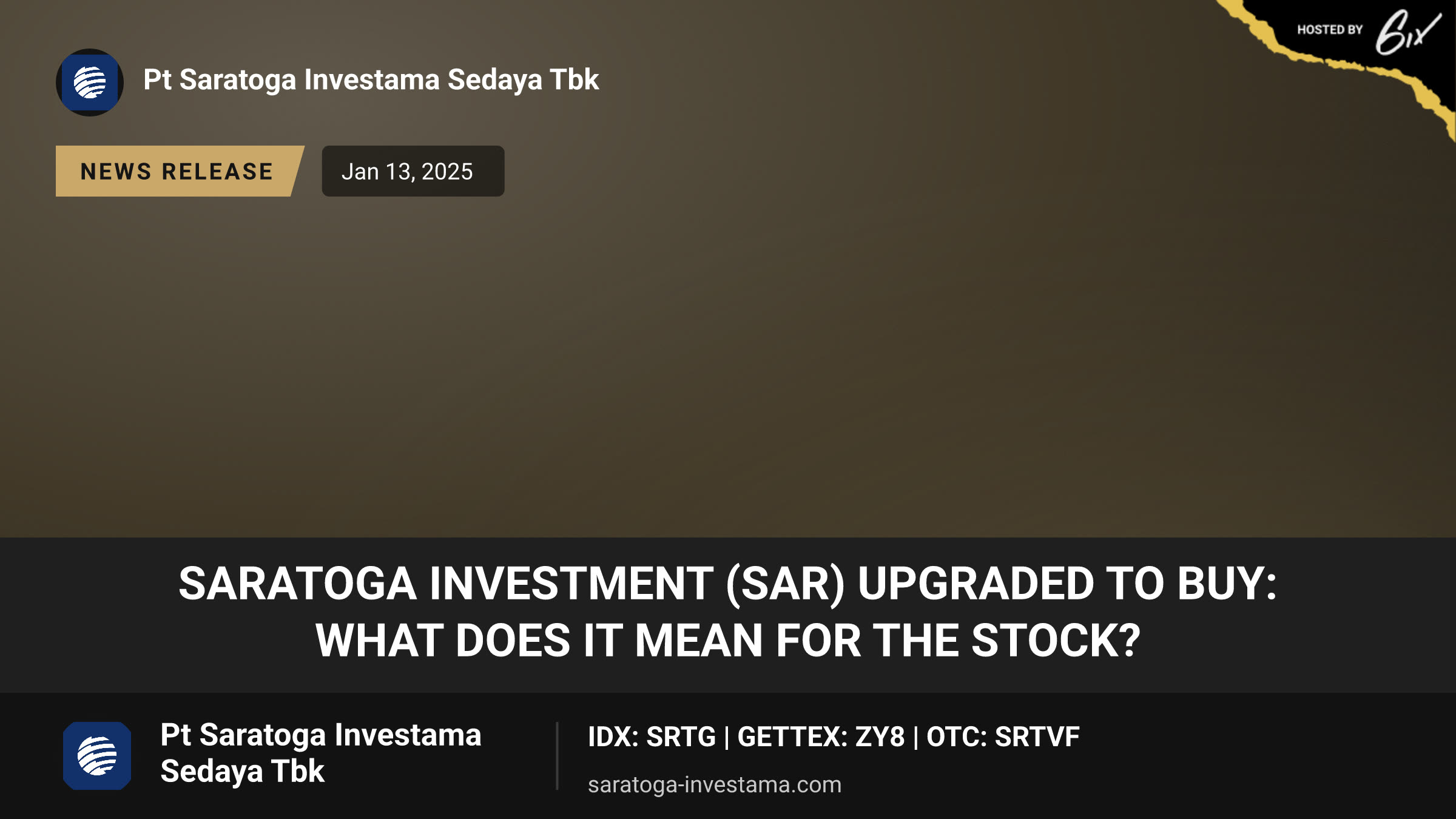 Saratoga Investment (SAR) Upgraded to Buy: What Does It Mean for the Stock?