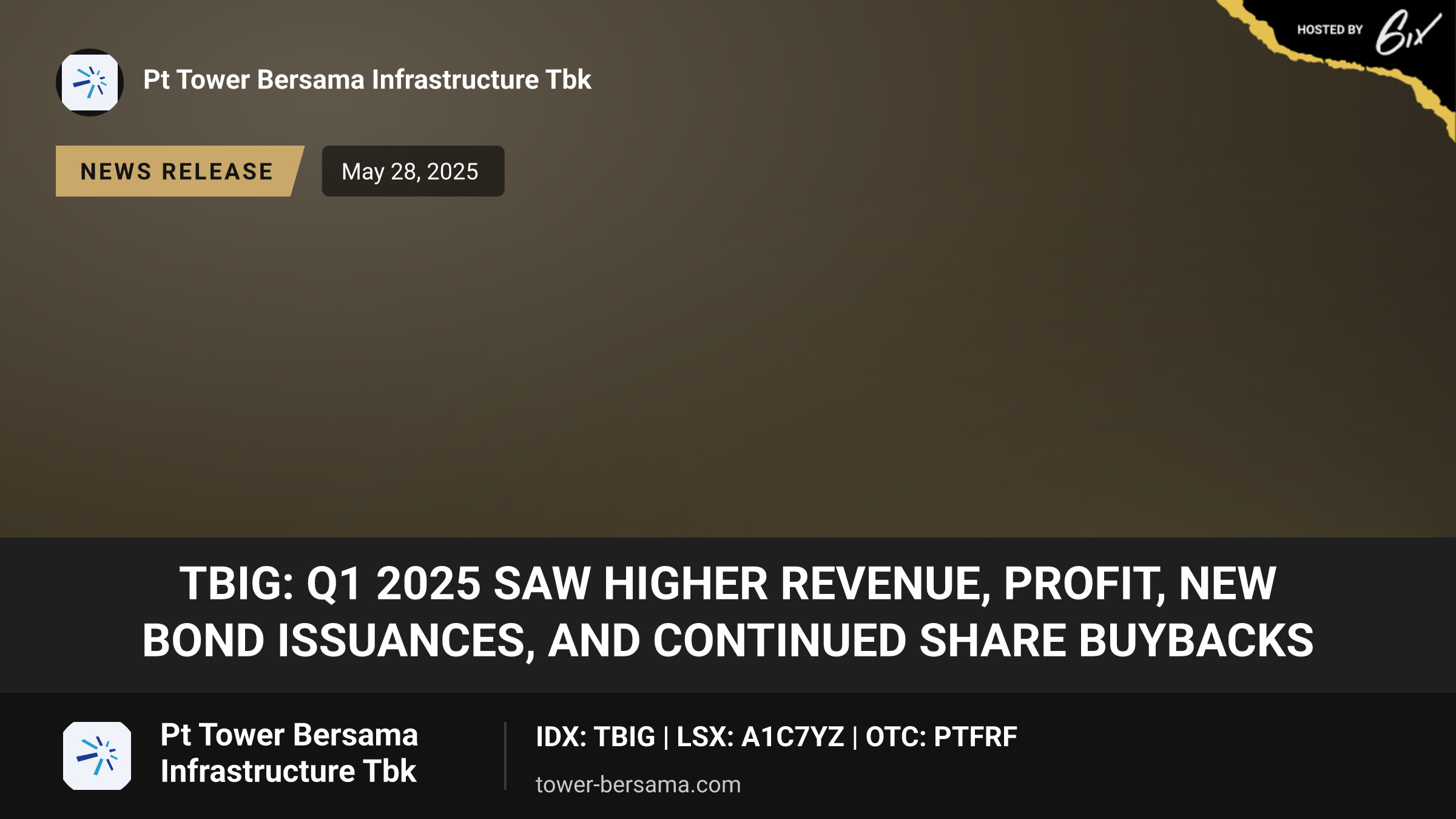 TBIG: Q1 2025 saw higher revenue, profit, new bond issuances, and continued share buybacks