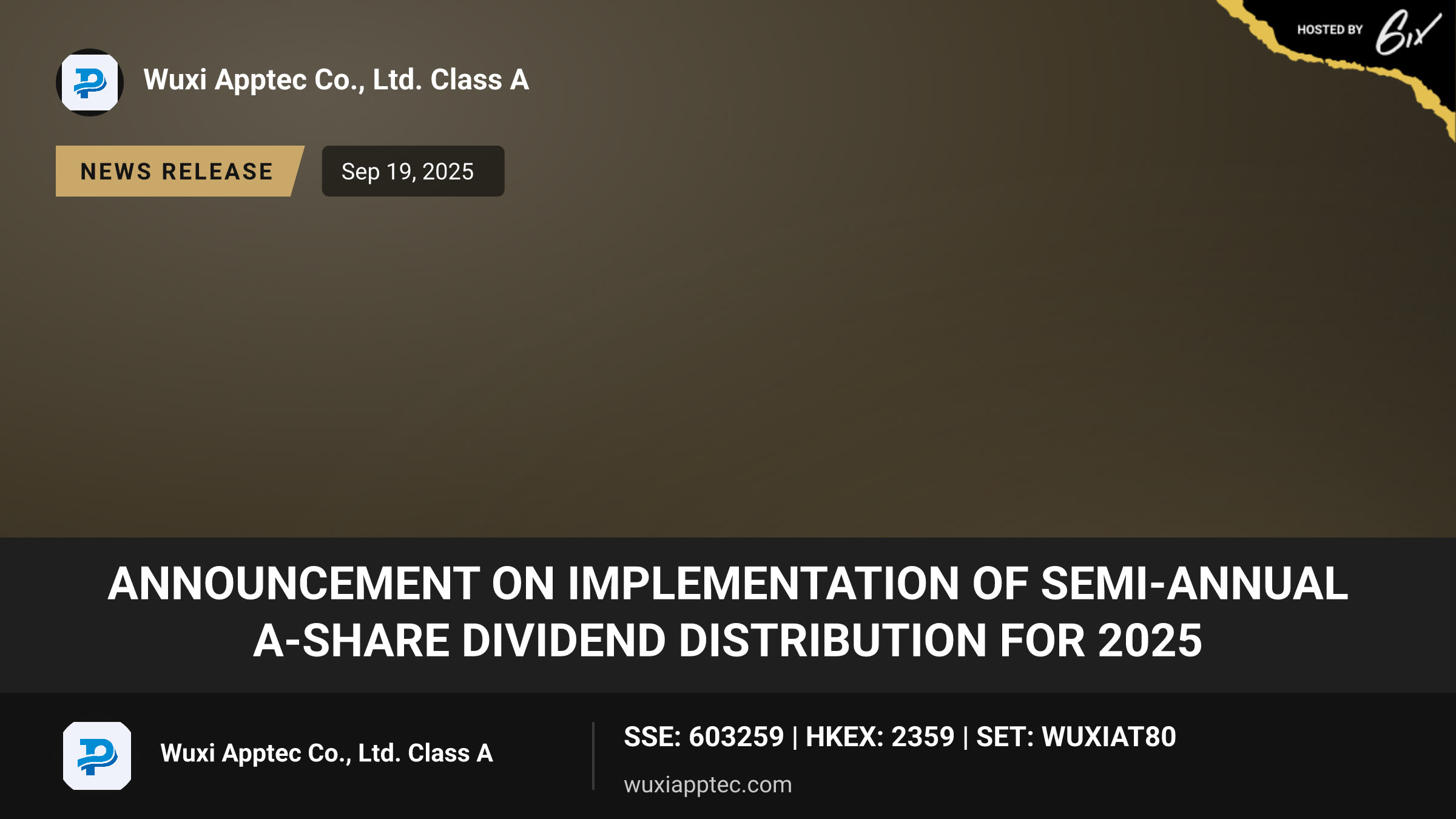 Announcement on Implementation of Semi-annual A-share Dividend Distribution for 2025
