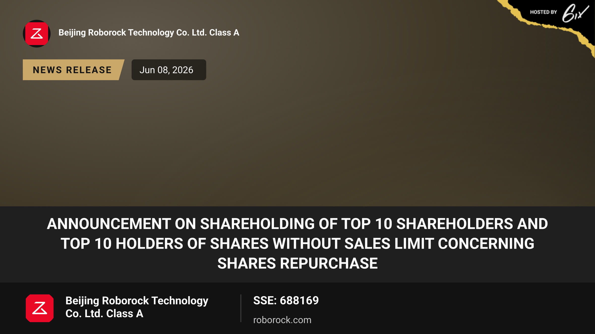 Announcement on Shareholding of Top 10 Shareholders and Top 10 Holders of Shares Without Sales Limit Concerning Shares Repurchase