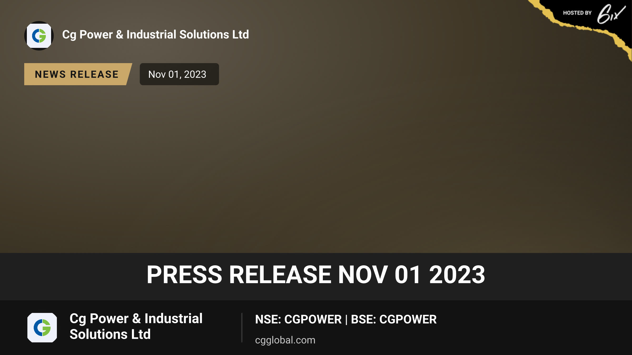 Press Release Nov 01 2023