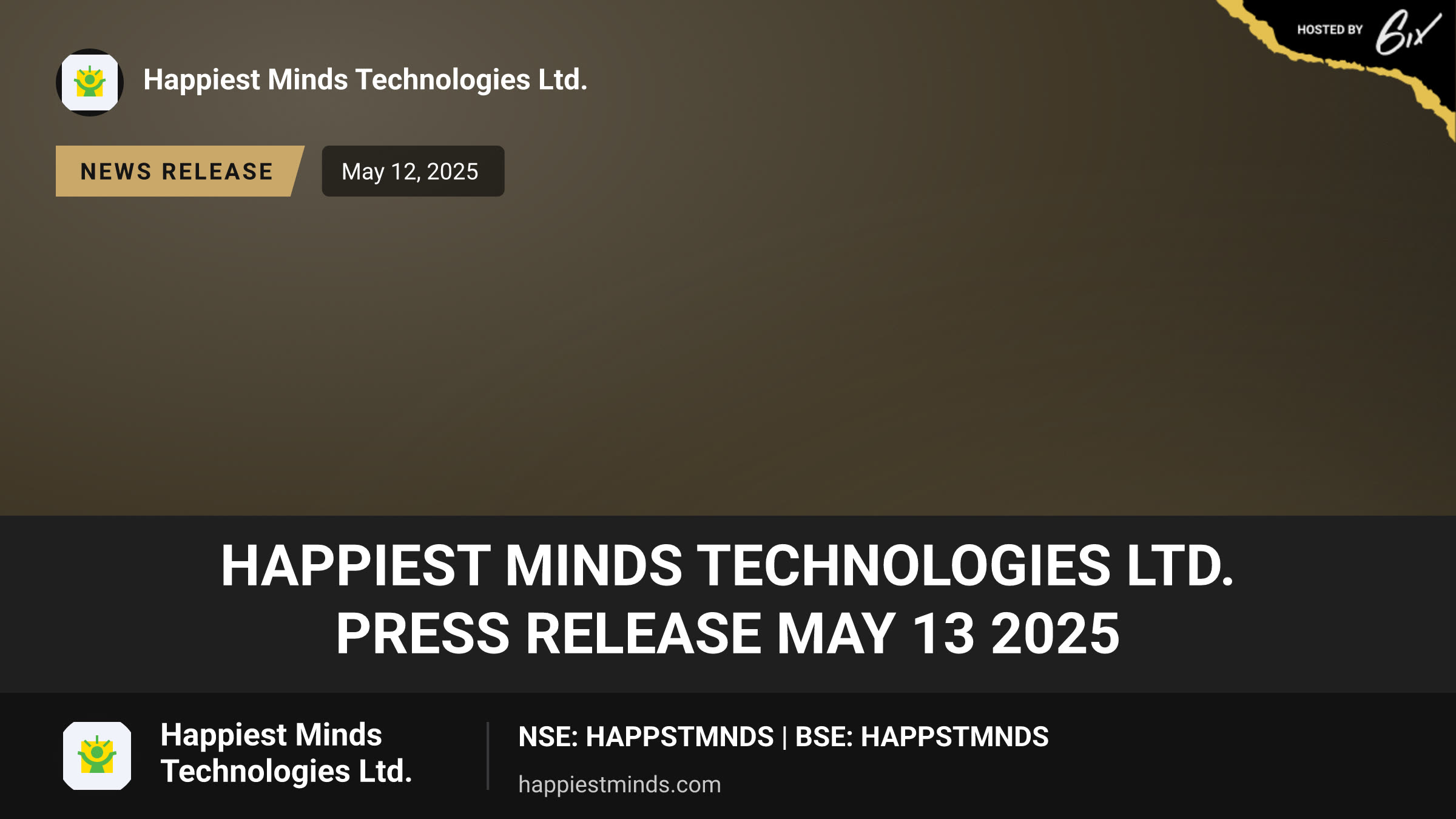Happiest Minds Technologies Ltd. Press Release May 13 2025