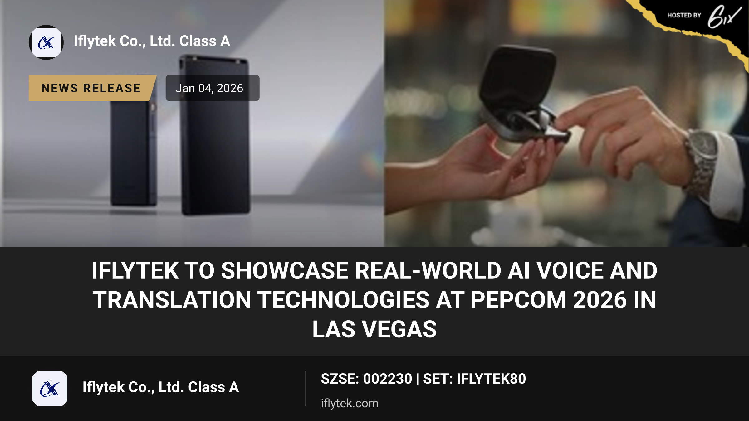 iFLYTEK to Showcase Real-World AI Voice and Translation Technologies at Pepcom 2026 in Las Vegas