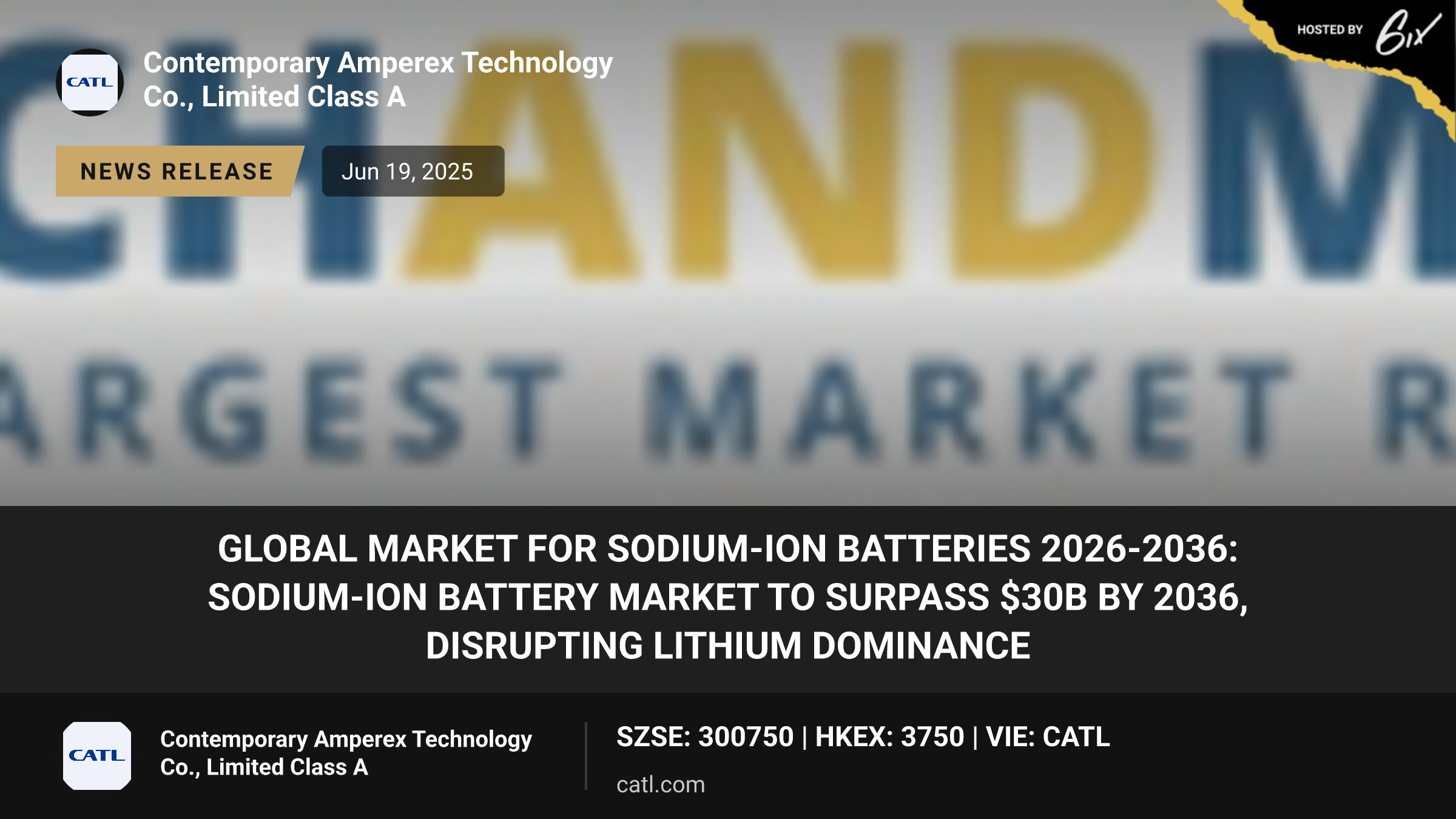 Global Market for Sodium-ion Batteries 2026-2036: Sodium-Ion Battery Market to Surpass $30B by 2036, Disrupting Lithium Dominance