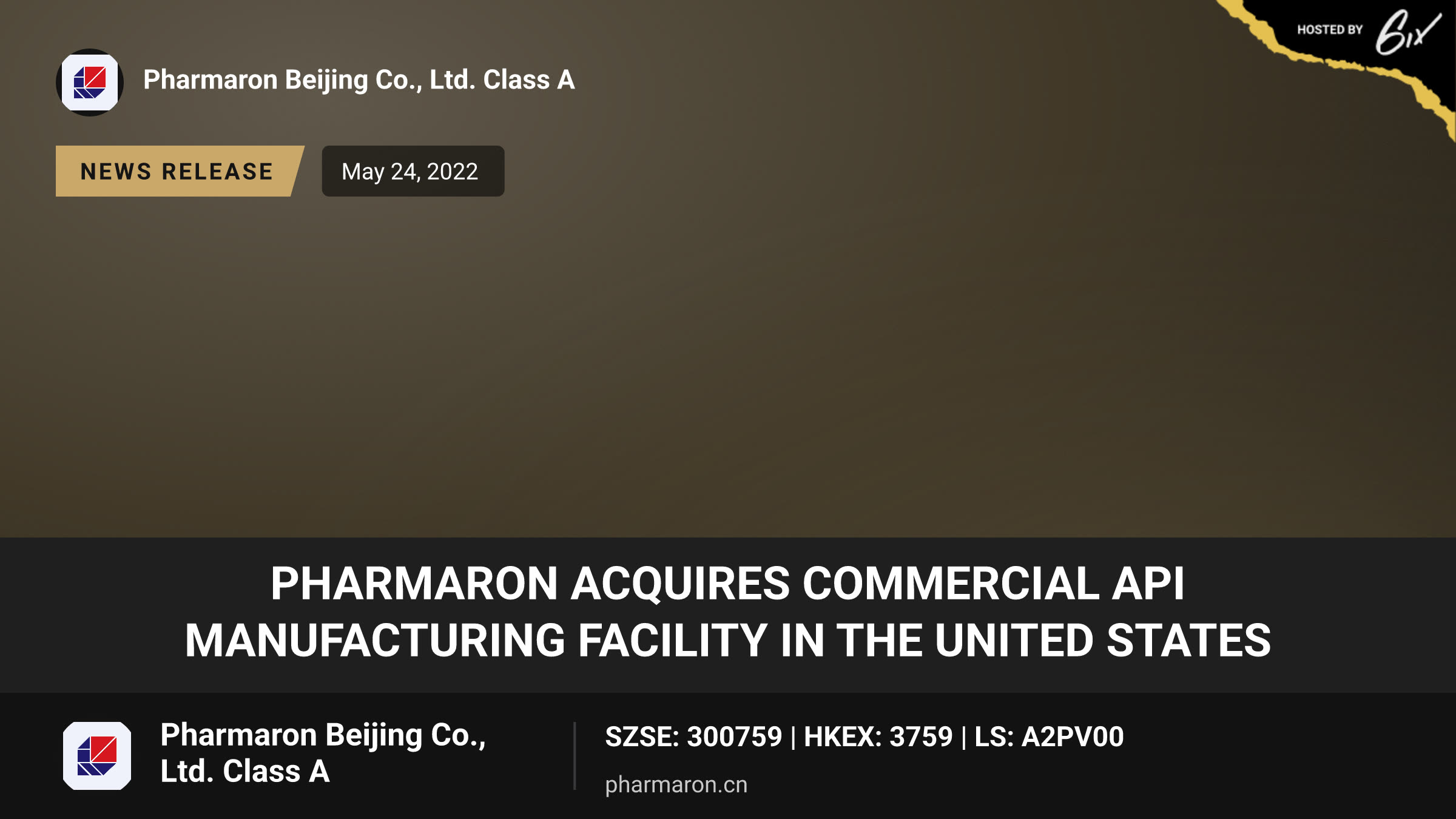 Pharmaron Acquires Commercial API Manufacturing Facility in the United States