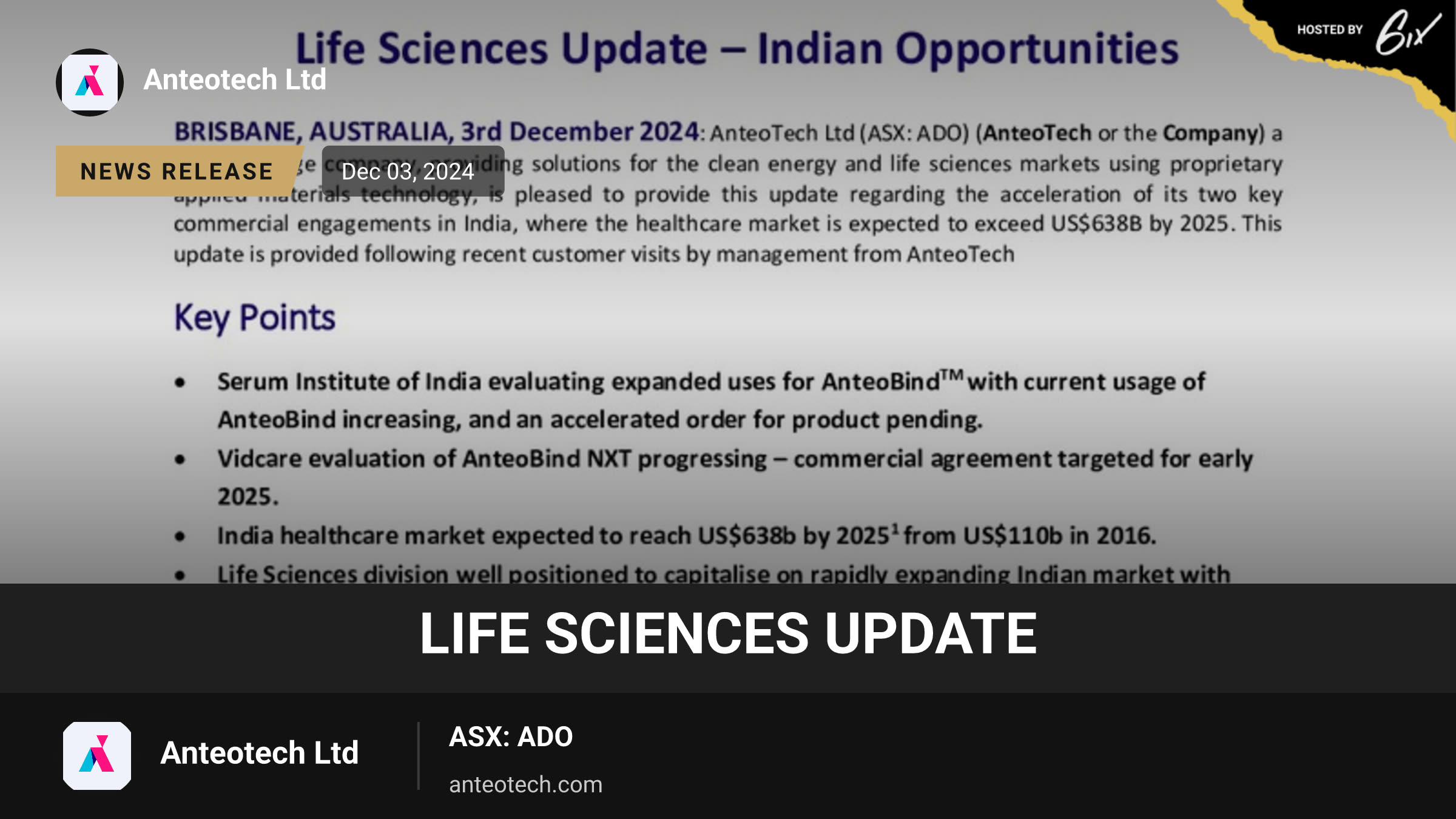 Life Sciences Update