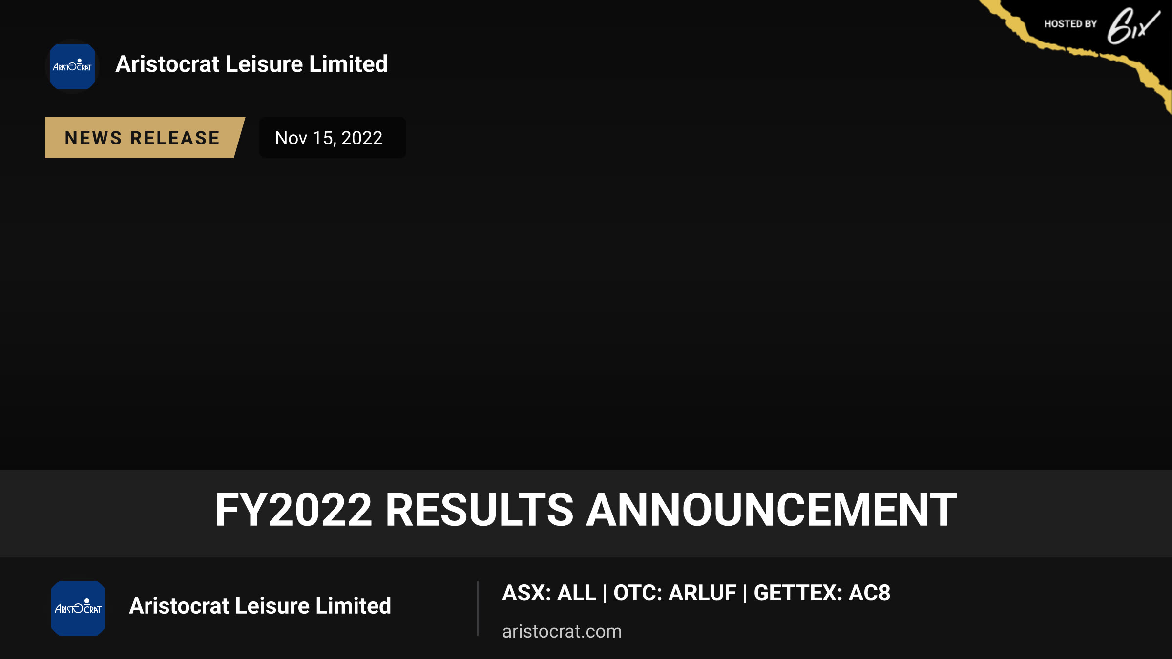 FY2022 Results Announcement