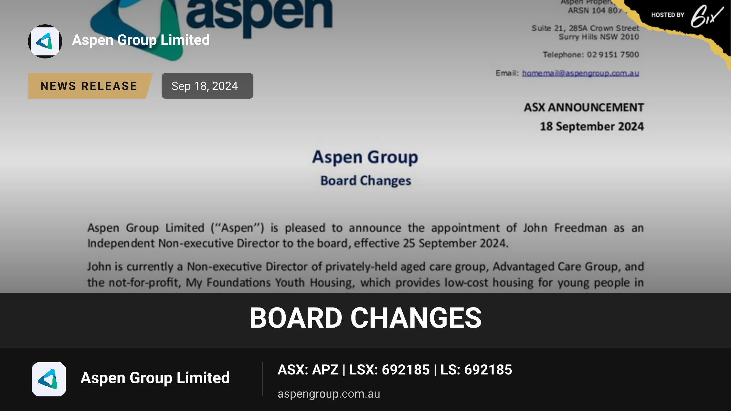 Board Changes