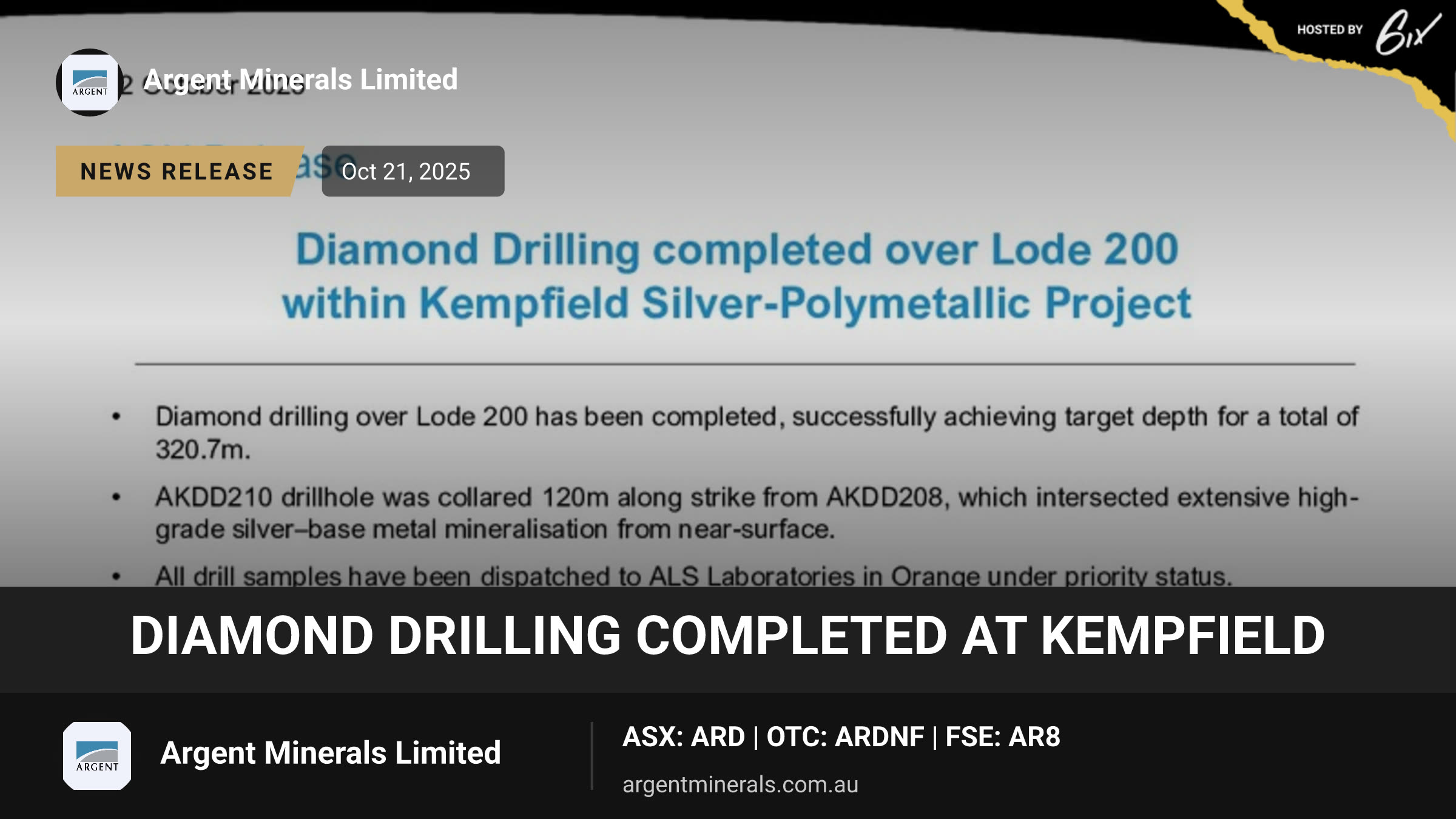 Diamond Drilling Completed at Kempfield