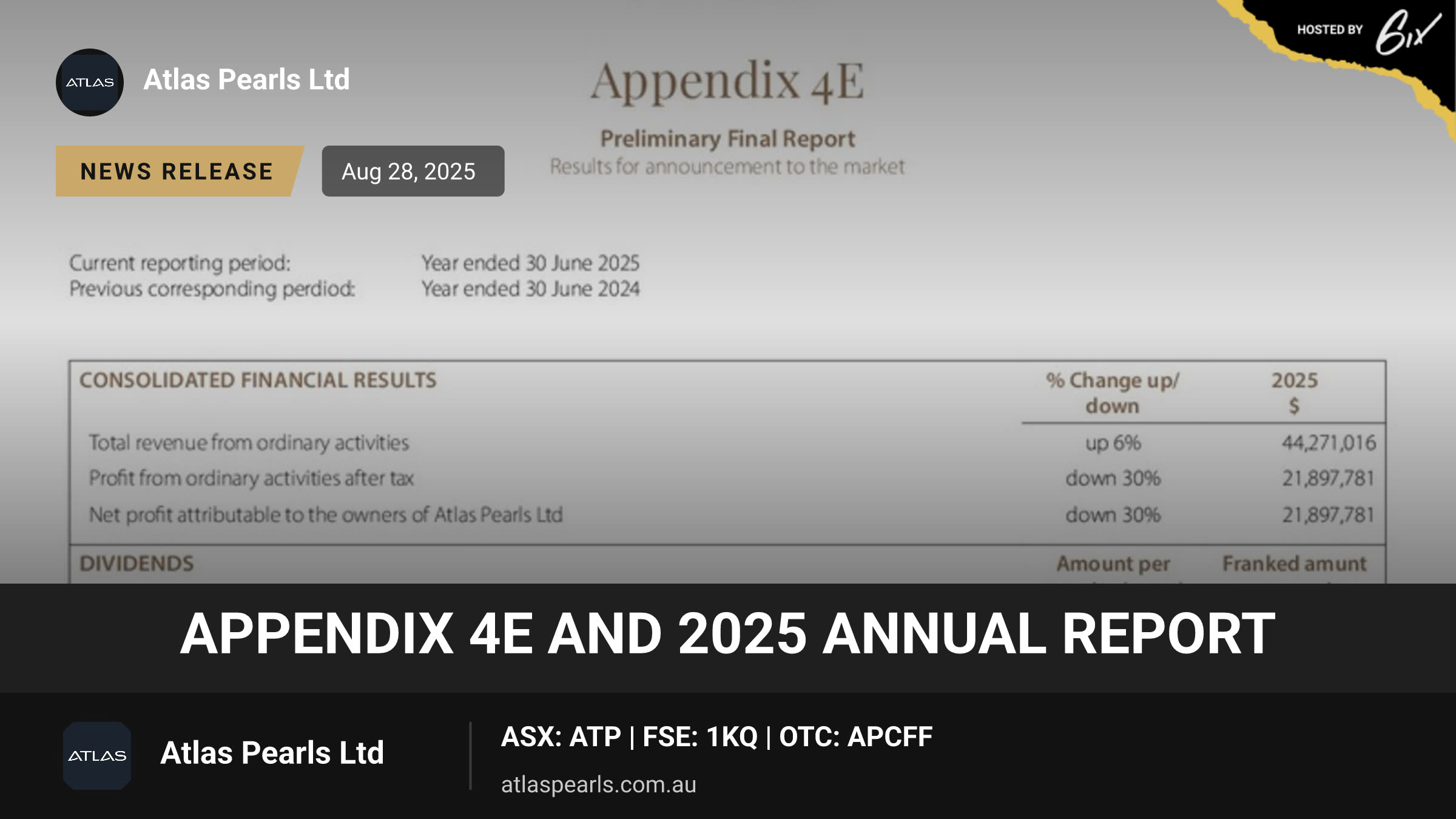 Appendix 4E and 2025 Annual Report