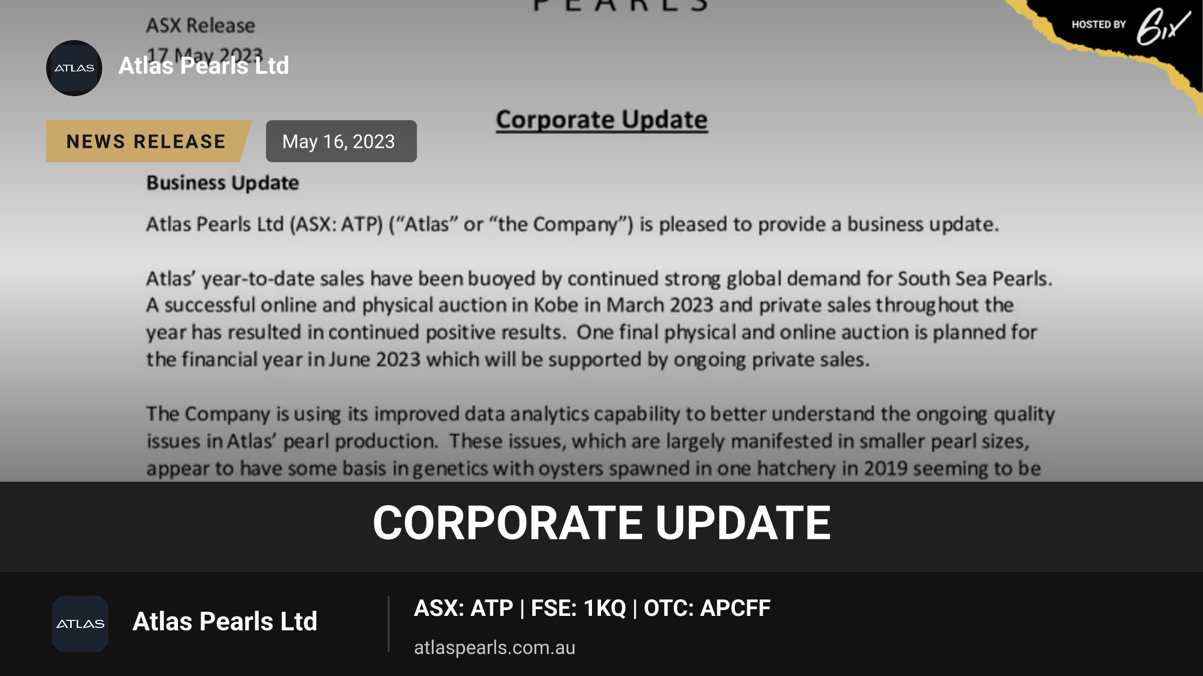 Corporate Update