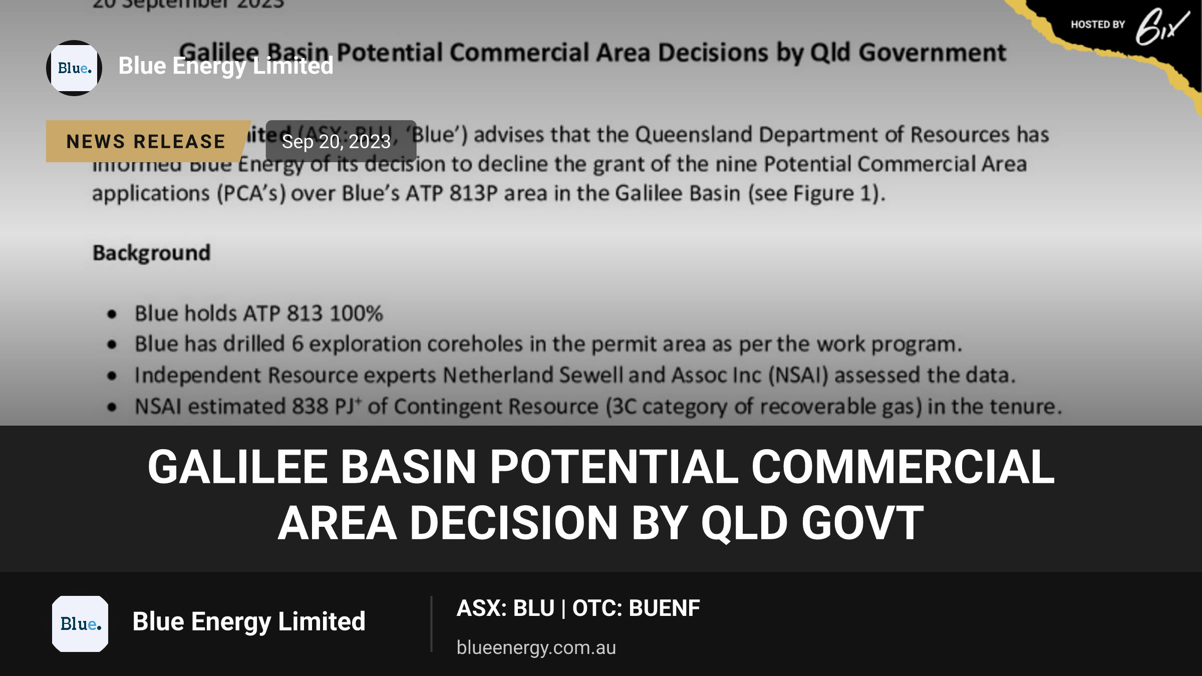 Galilee Basin Potential Commercial Area Decision by Qld Govt