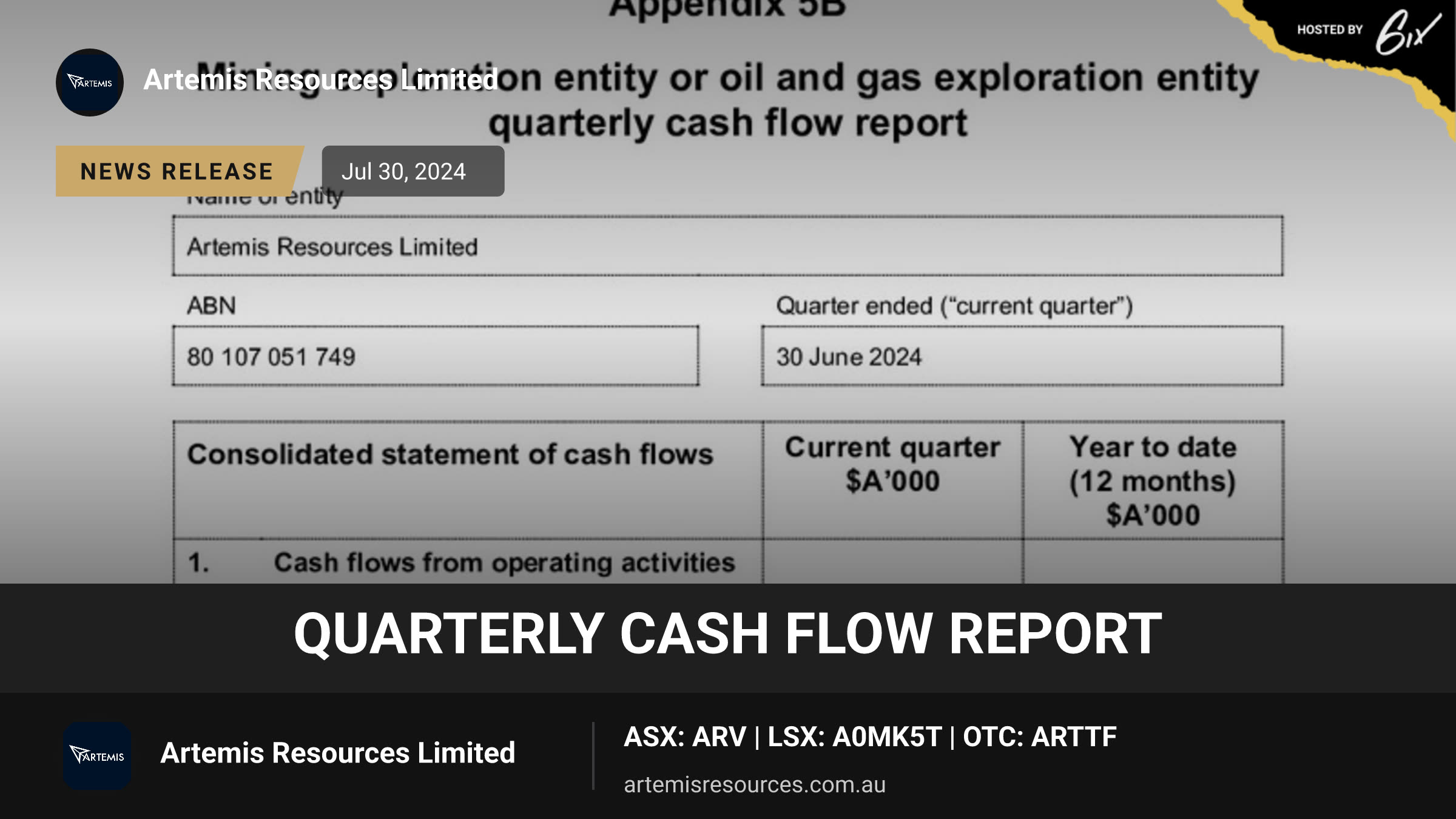 Quarterly Cash Flow Report