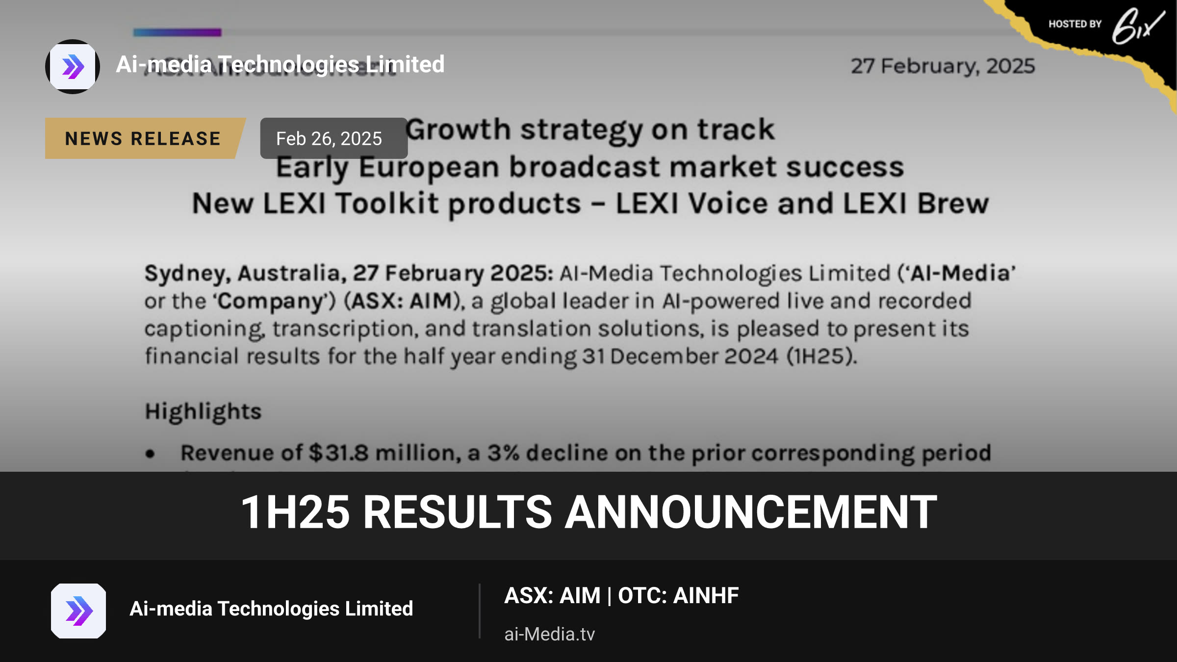 1H25 Results Announcement