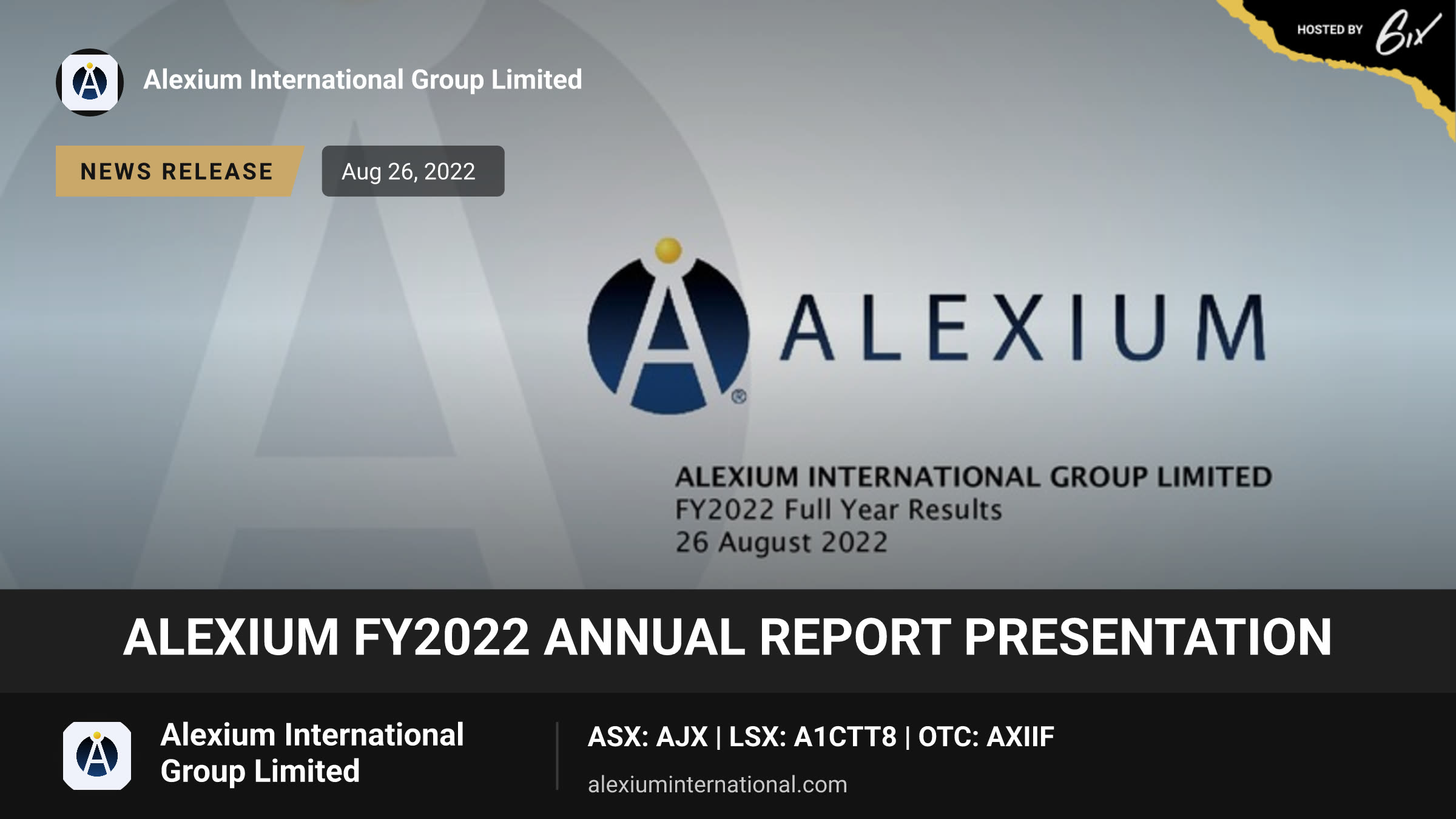 Alexium FY2022 Annual Report Presentation