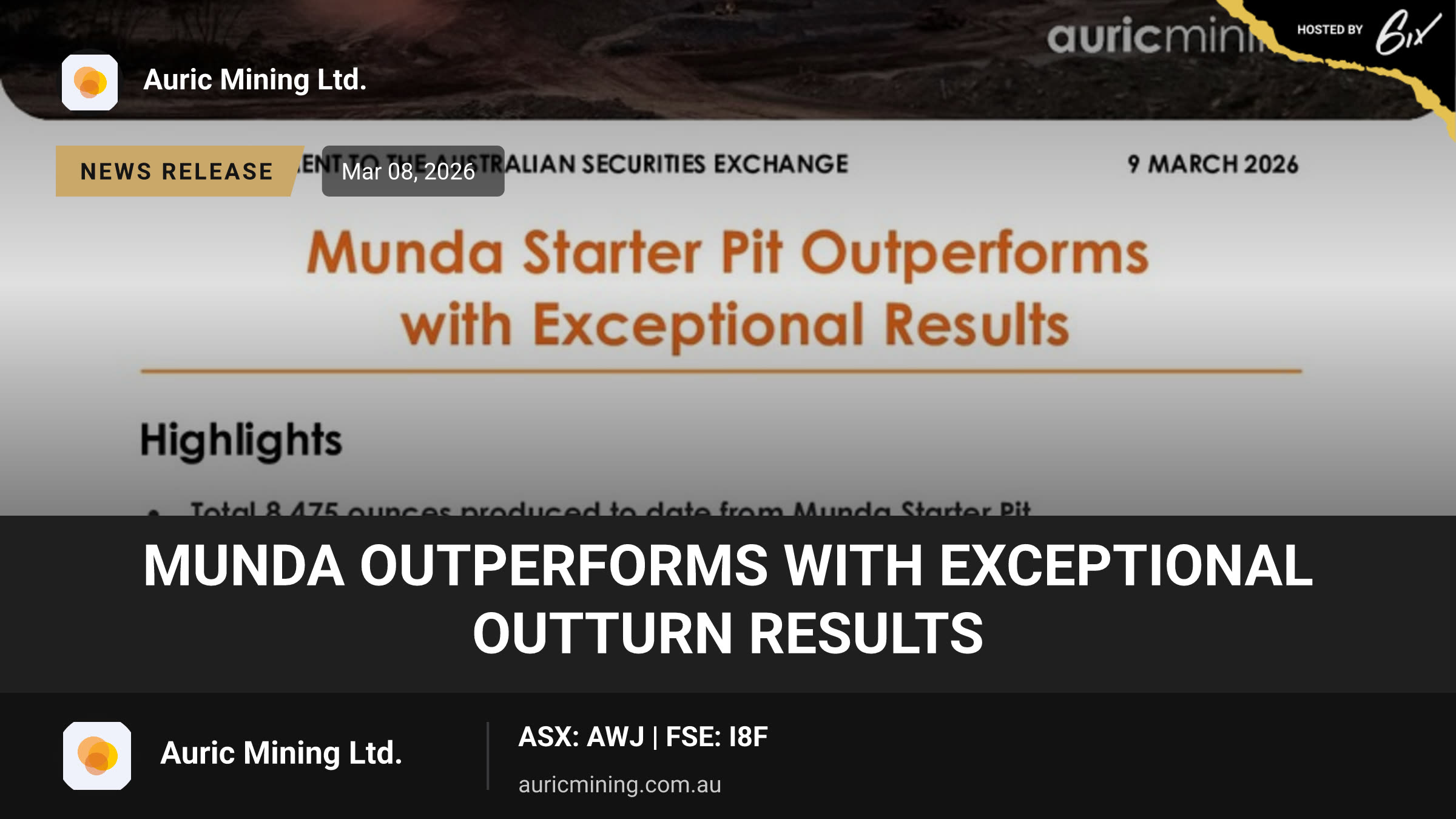 Munda Outperforms With Exceptional Outturn Results