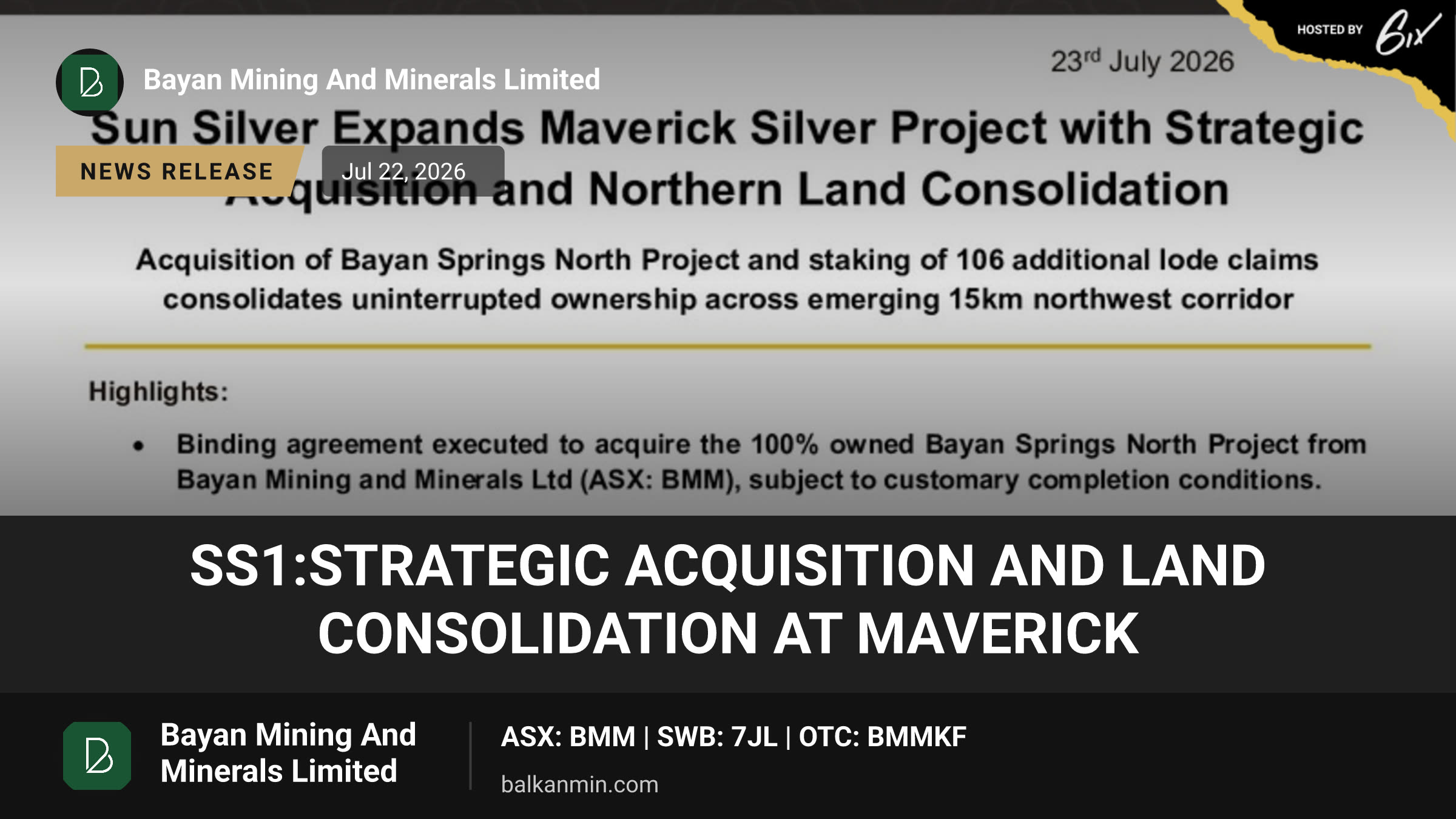 SS1:Strategic Acquisition and Land Consolidation at Maverick