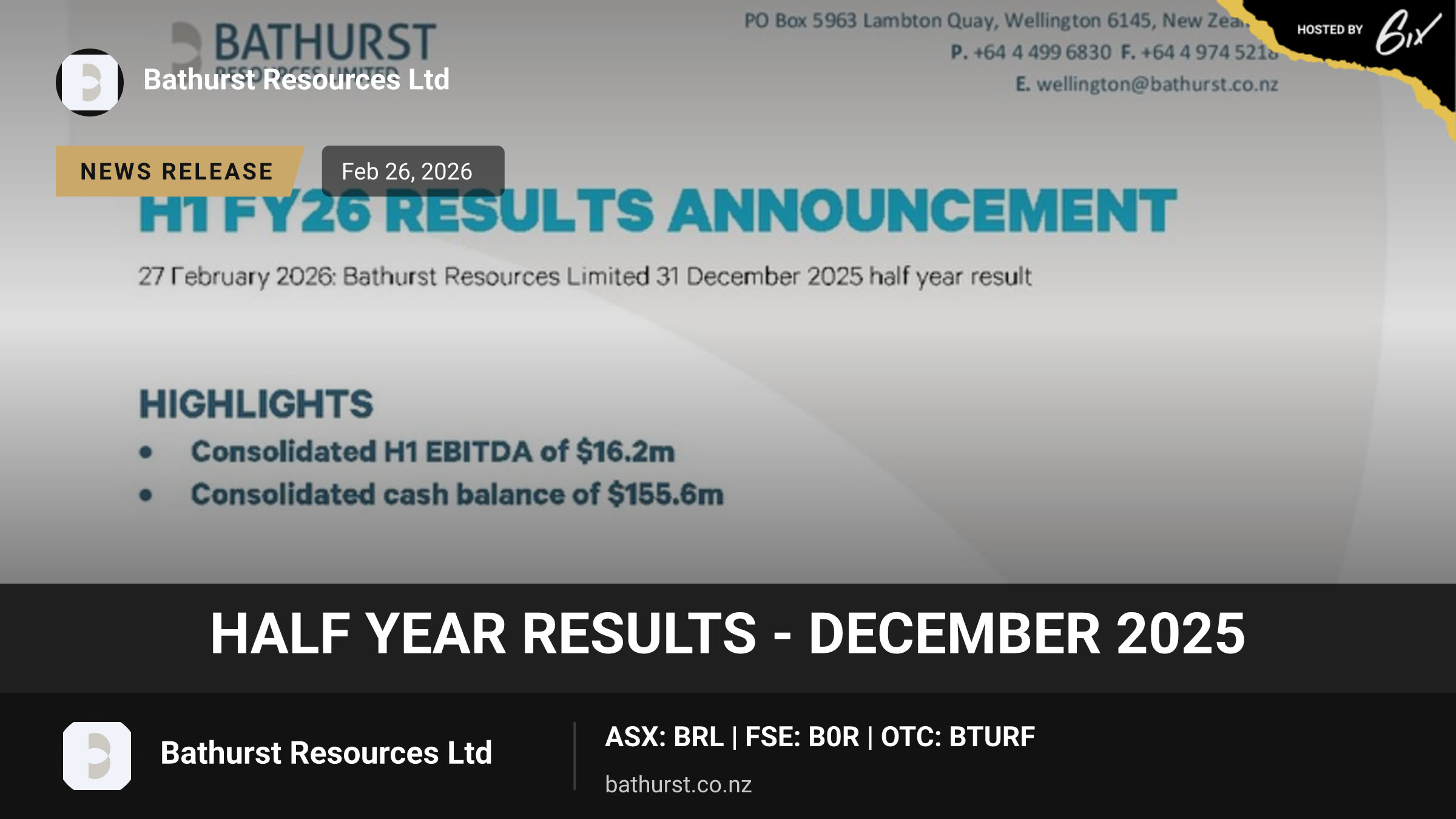 Half Year Results - December 2025