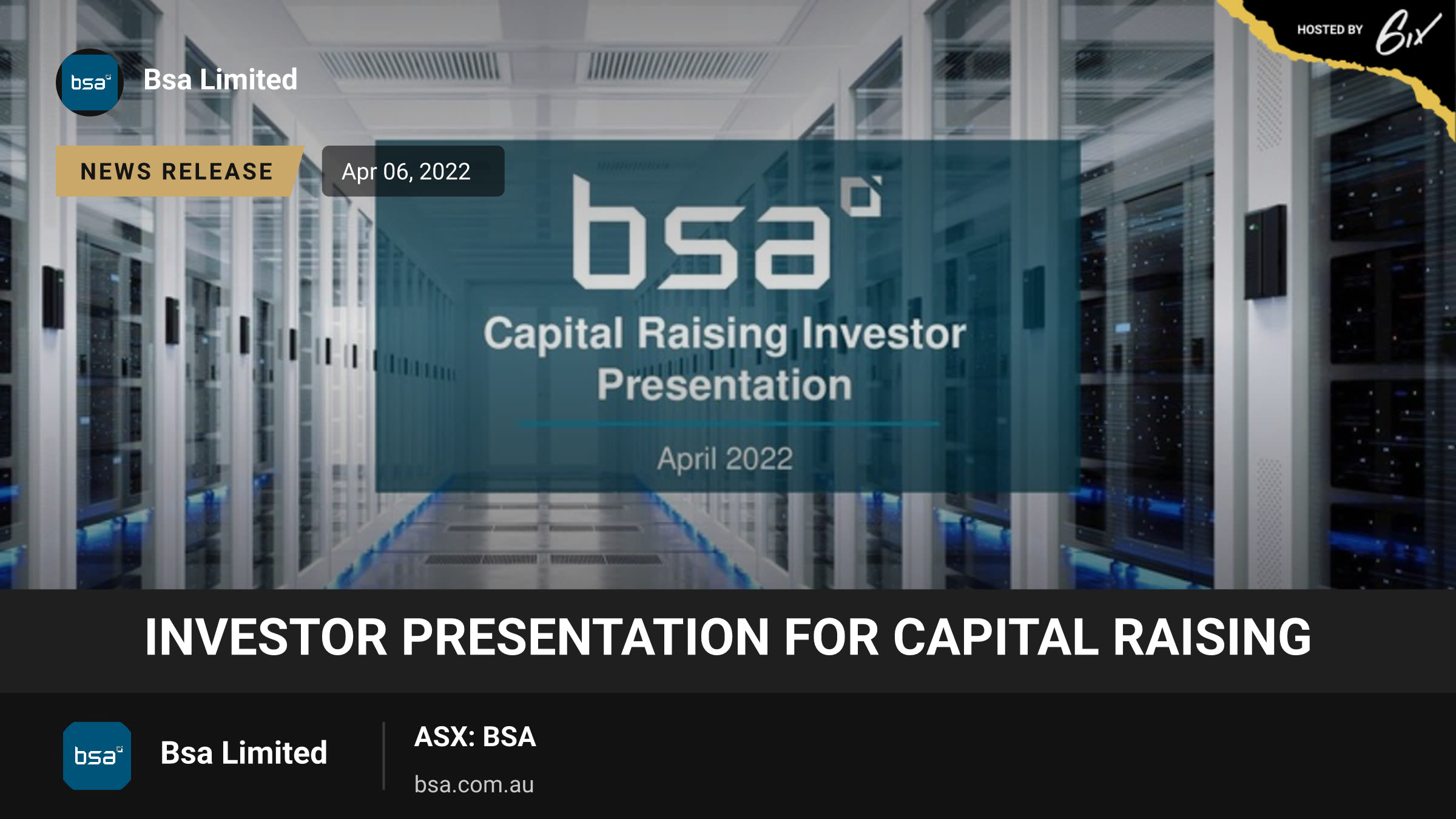 Investor Presentation for Capital Raising