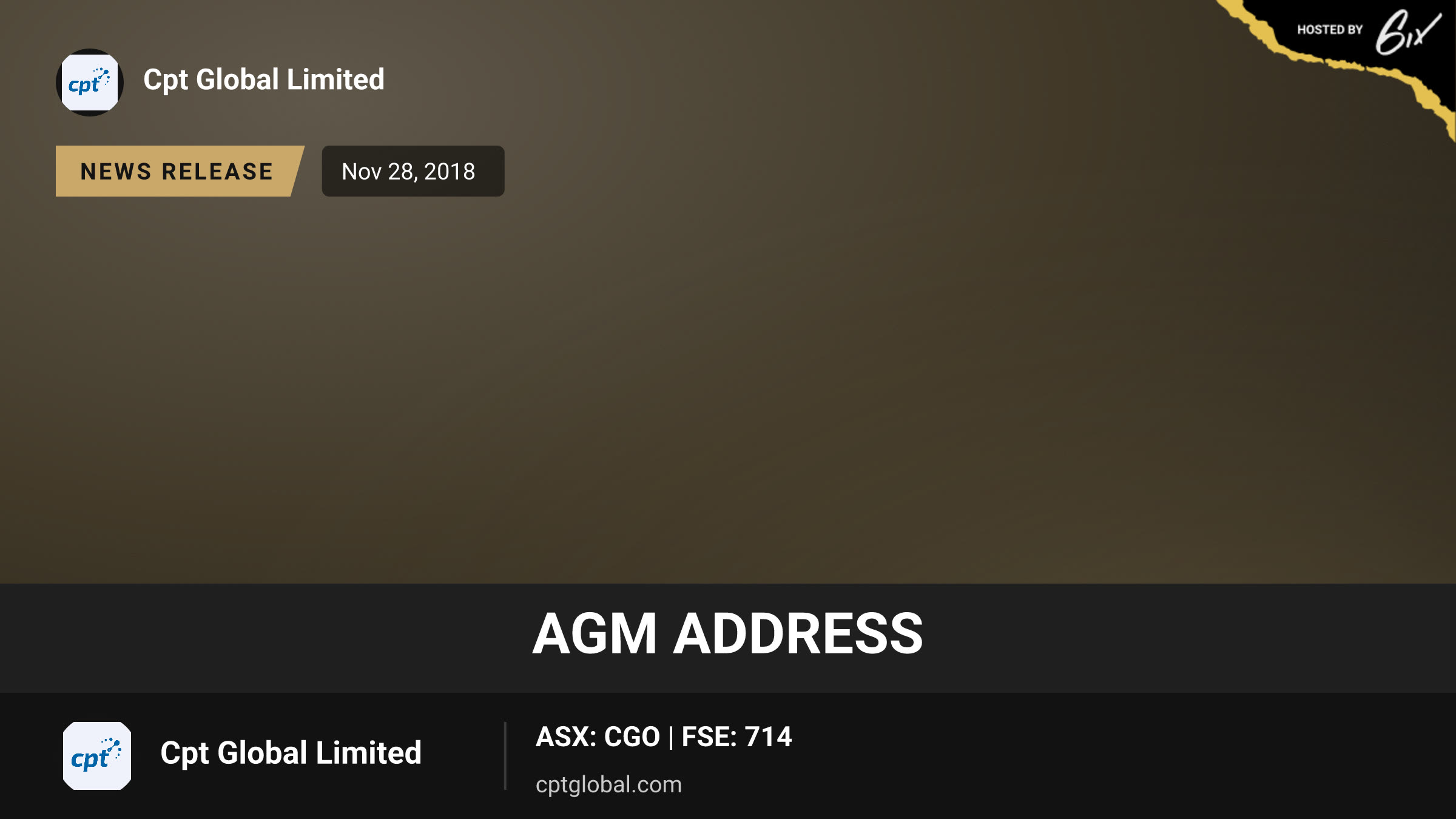 AGM Address