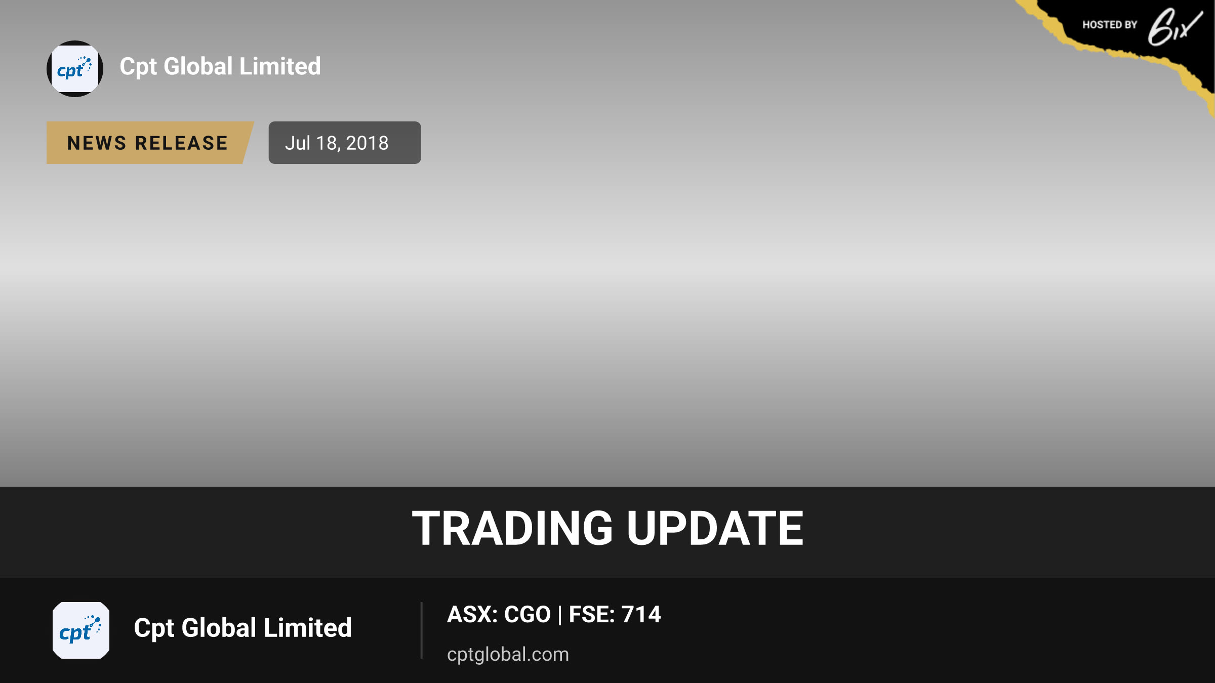 Trading Update