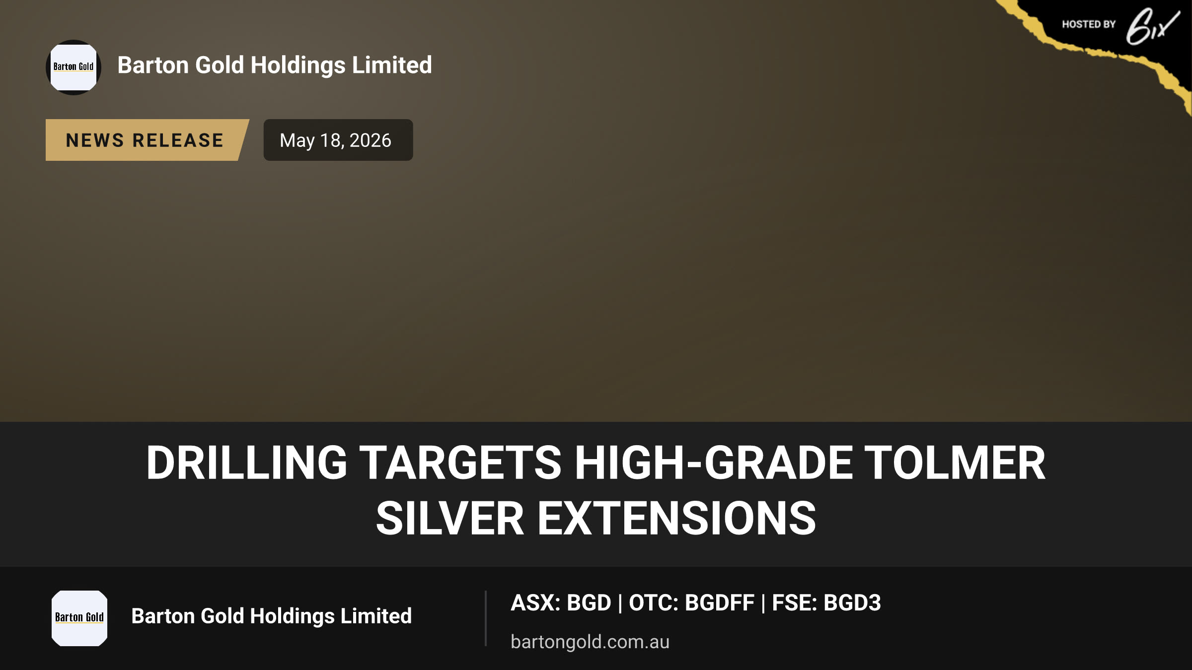 Drilling Targets High-Grade Tolmer Silver Extensions