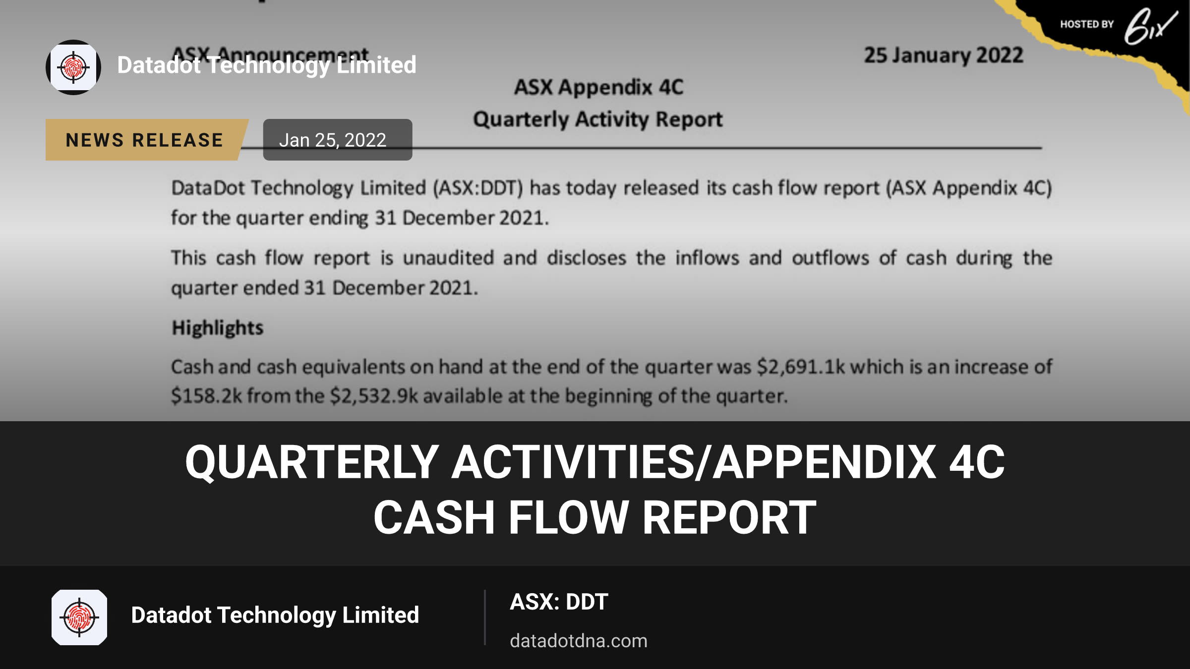 Quarterly Activities/Appendix 4C Cash Flow Report